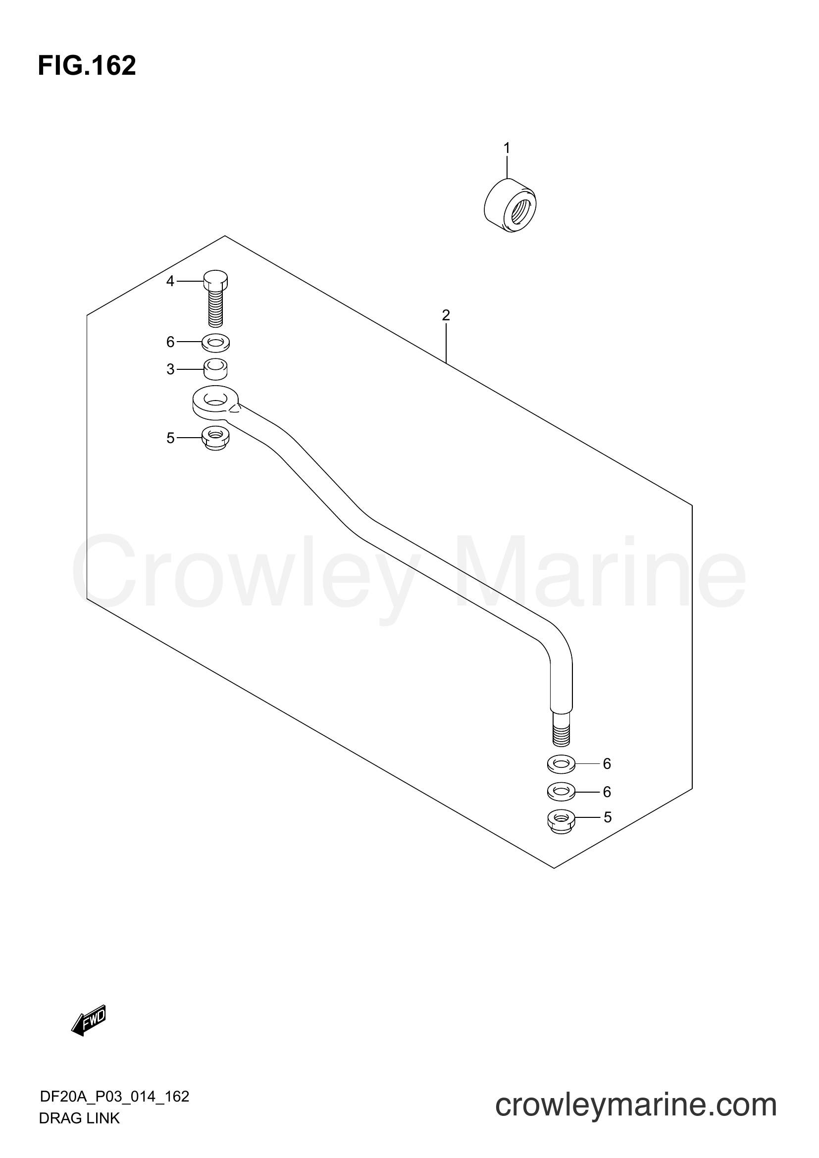 Suzuki Marine DF20A 02002F-410001~ - DRAG LINK (DF20AR P03)