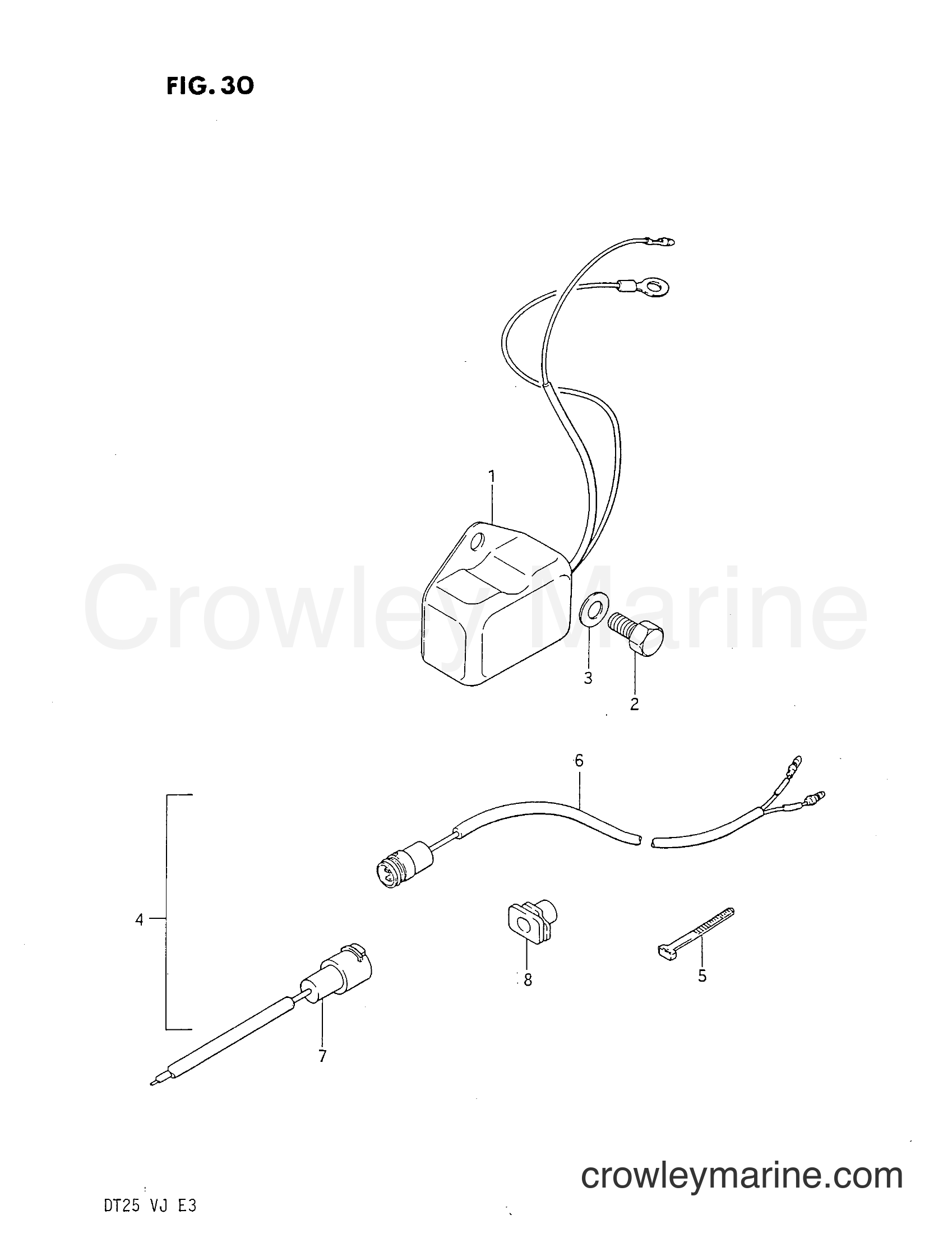 Suzuki Marine DT25 - OPTIONAL : ELECTRICAL (FOR MANUAL STARTER)