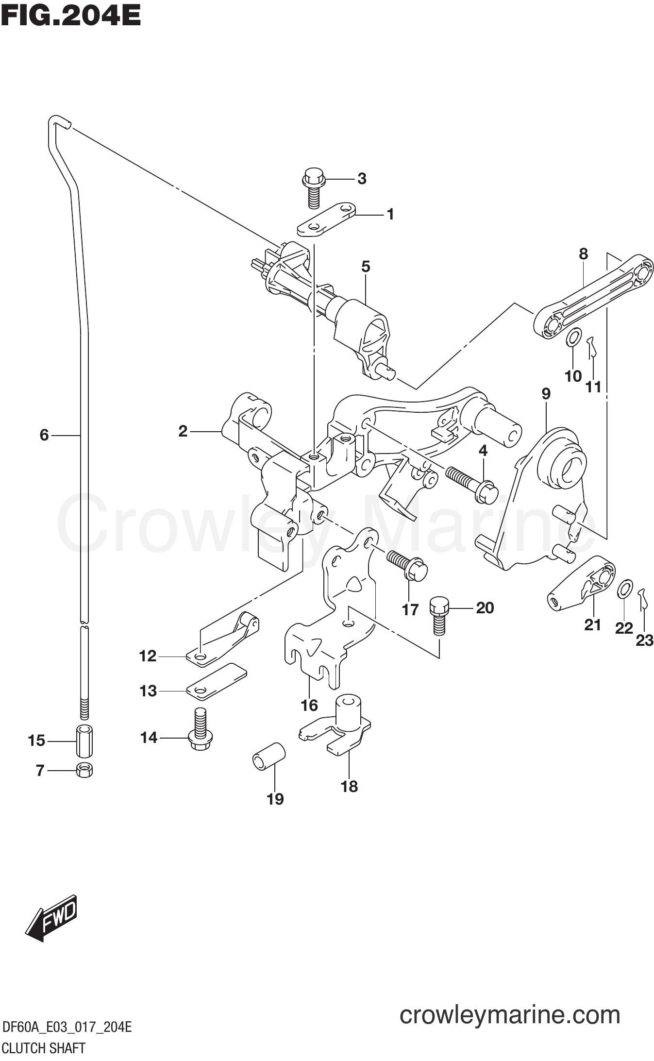 Suzuki Marine DF60AVT 710001~ - CLUTCH SHAFT (DF60AVT E03)