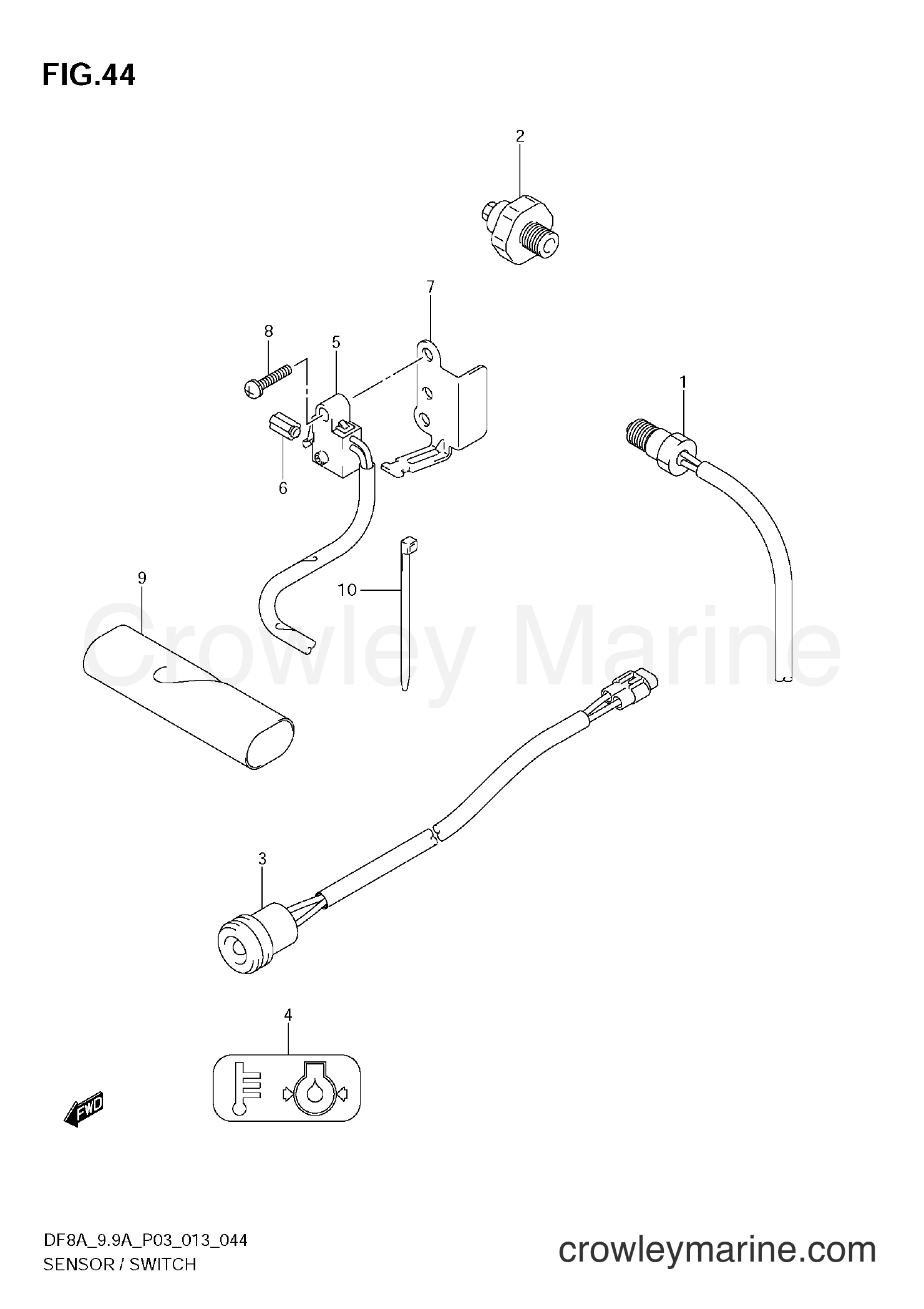 Suzuki Marine DF9.9A 310001~ - SENSOR / SWITCH (DF9,9AR E03)