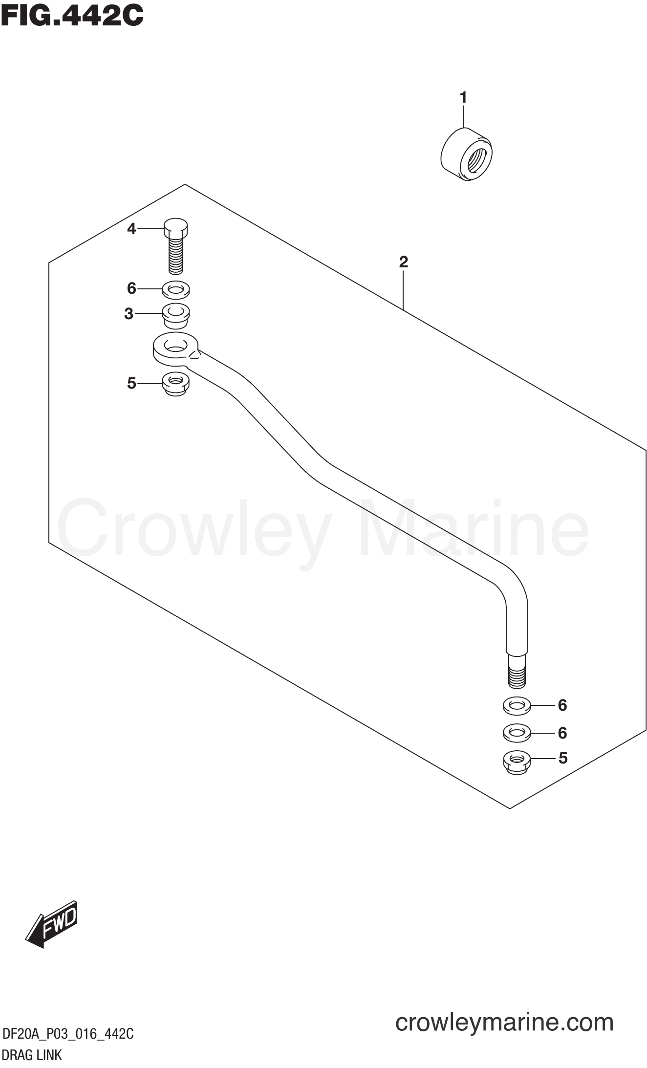 Suzuki Marine DF20A 610001~ - DRAG LINK (DF20AR P03)