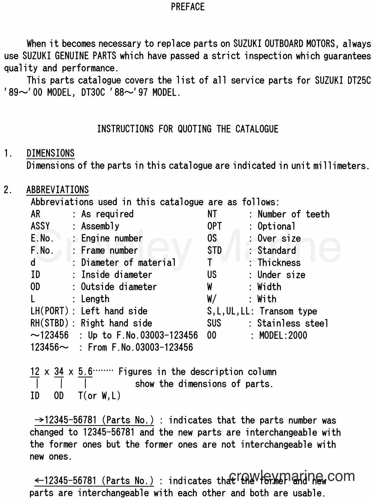 Suzuki Marine DT30C - PREFACE