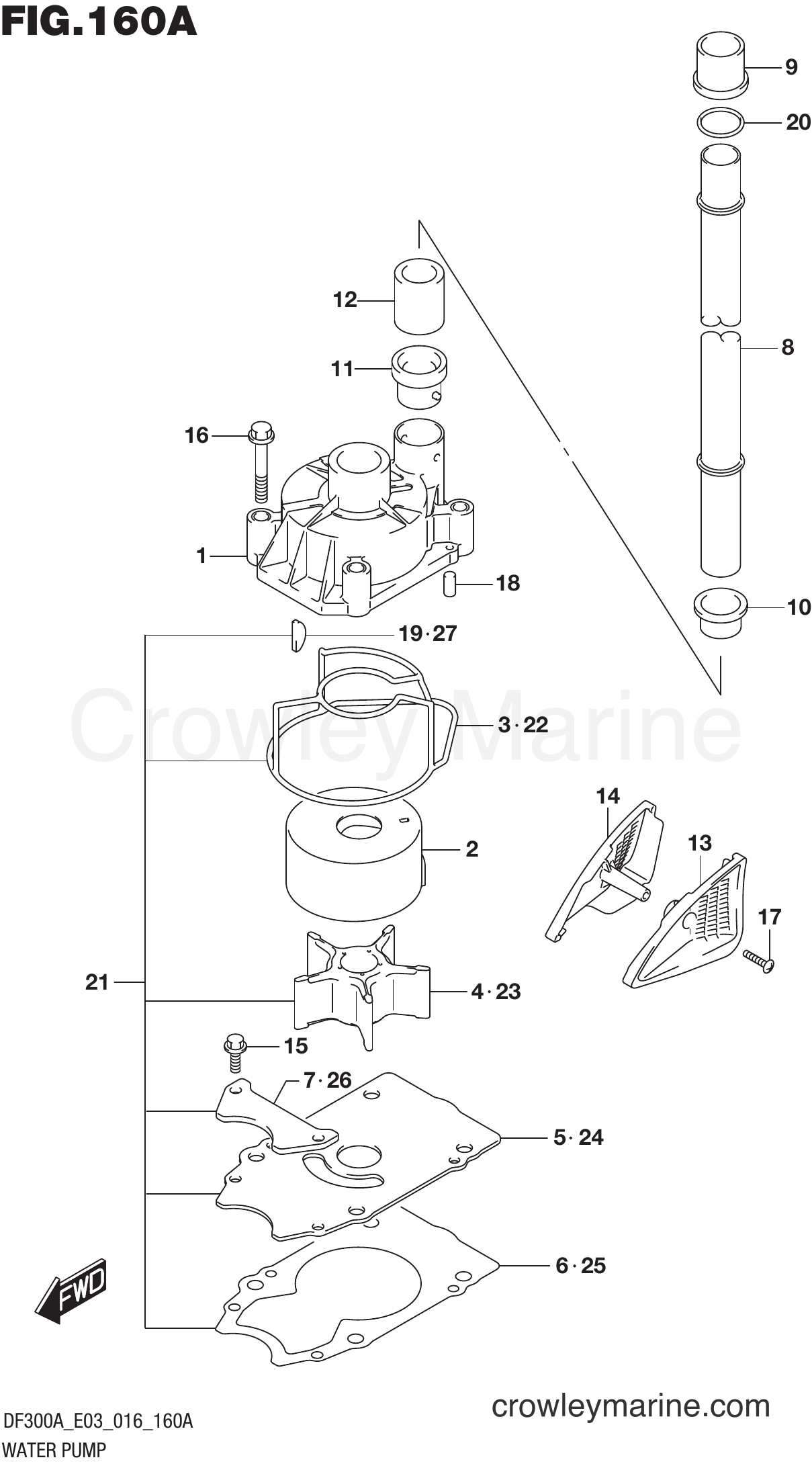 Suzuki Marine DF300AP 610001~ - WATER PUMP (DF300A E03)