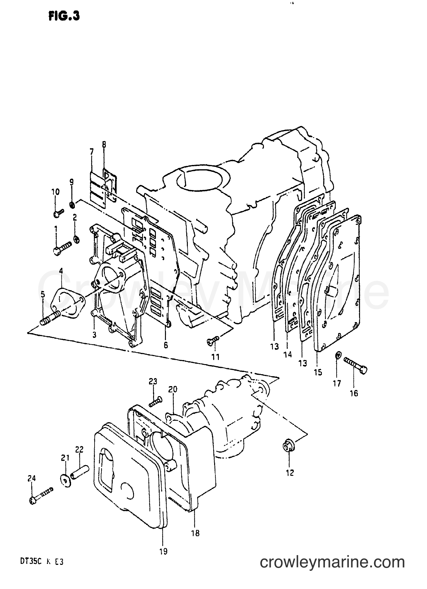 Suzuki Marine DT35 - INLET CASE