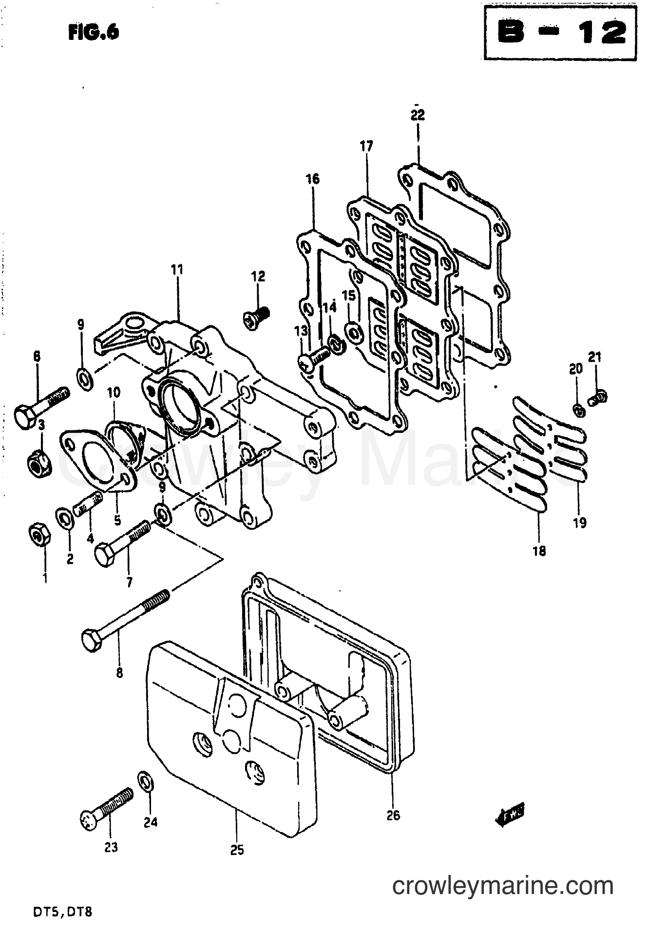 Suzuki Marine DT8 - DT8 REED VALVE