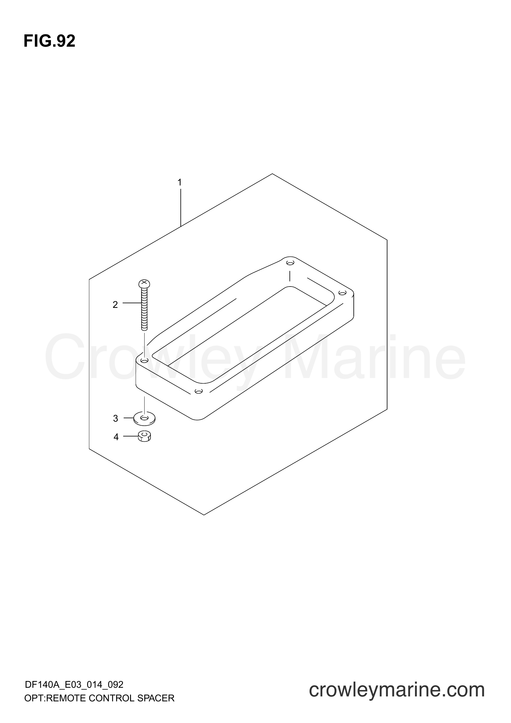 Suzuki Marine DF140 410001~ - OPT:REMOTE CONTROL SPACER