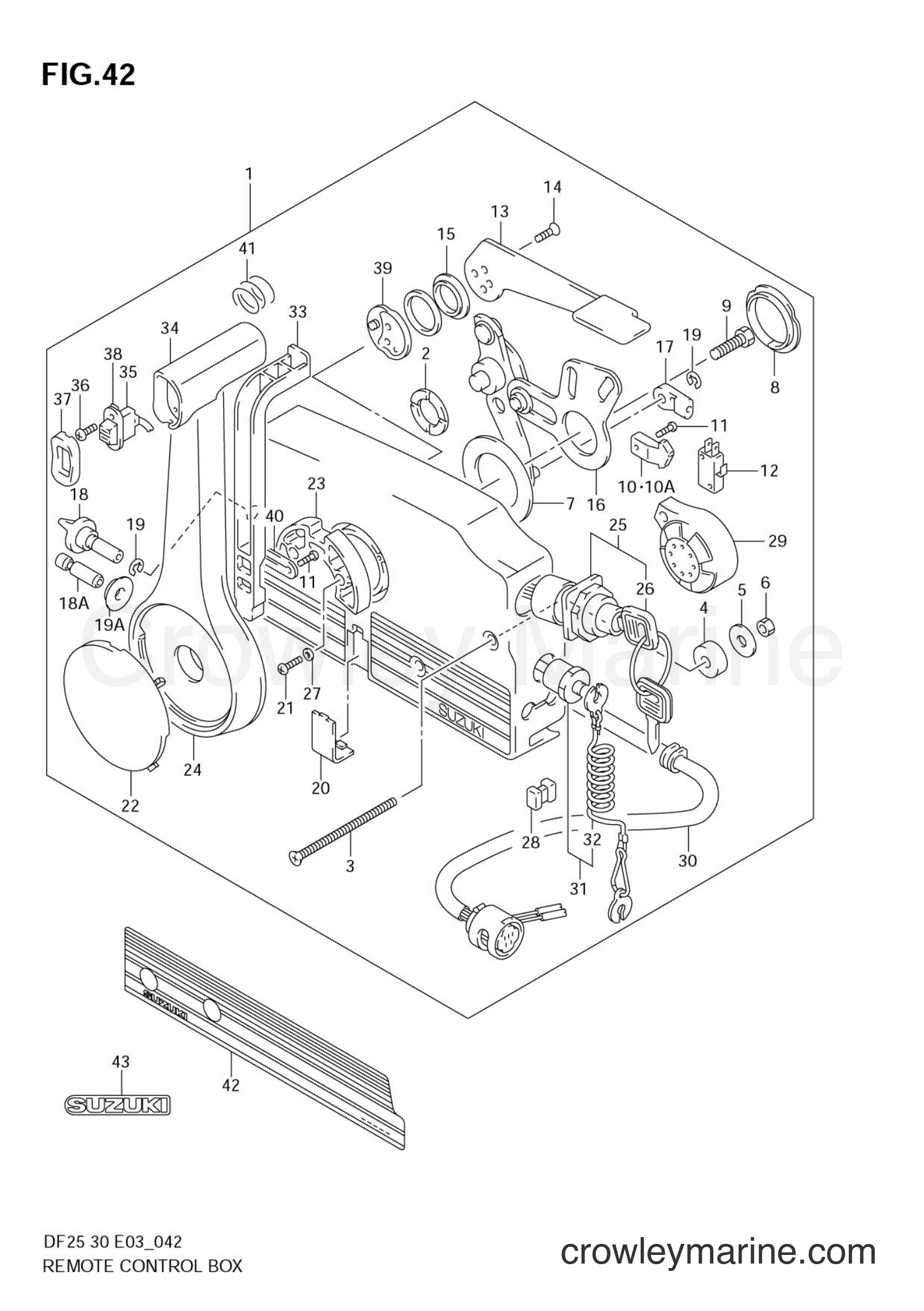 Suzuki Marine DF30 - REMOTE CONTROL BOX (MODEL:00~03)