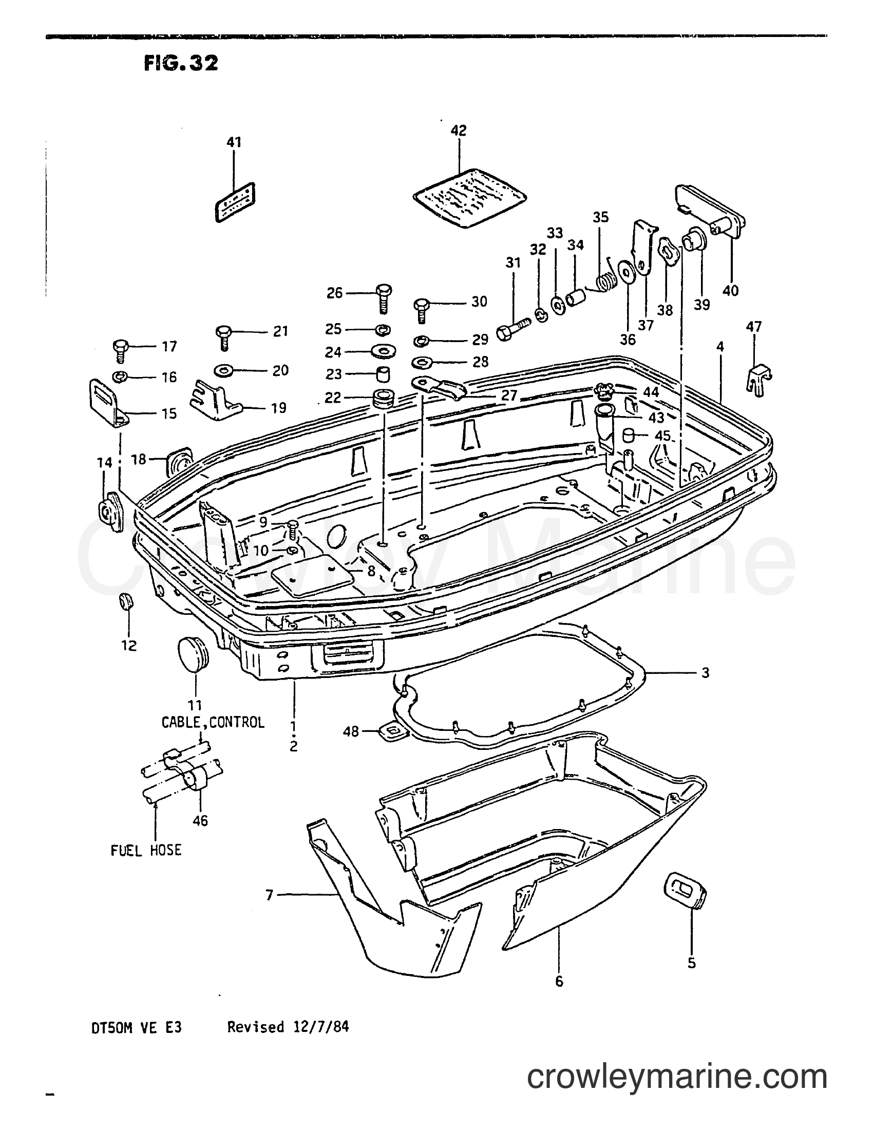 Suzuki Marine DT50M - LOWER COVER