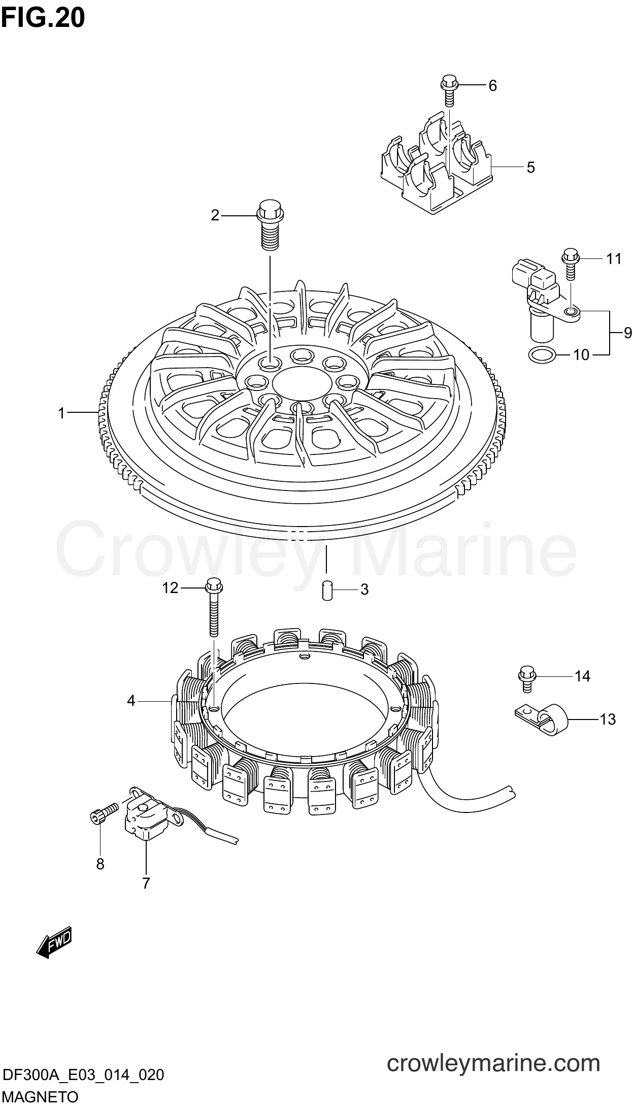 Suzuki Marine DF250AP 410001~ - MAGNETO