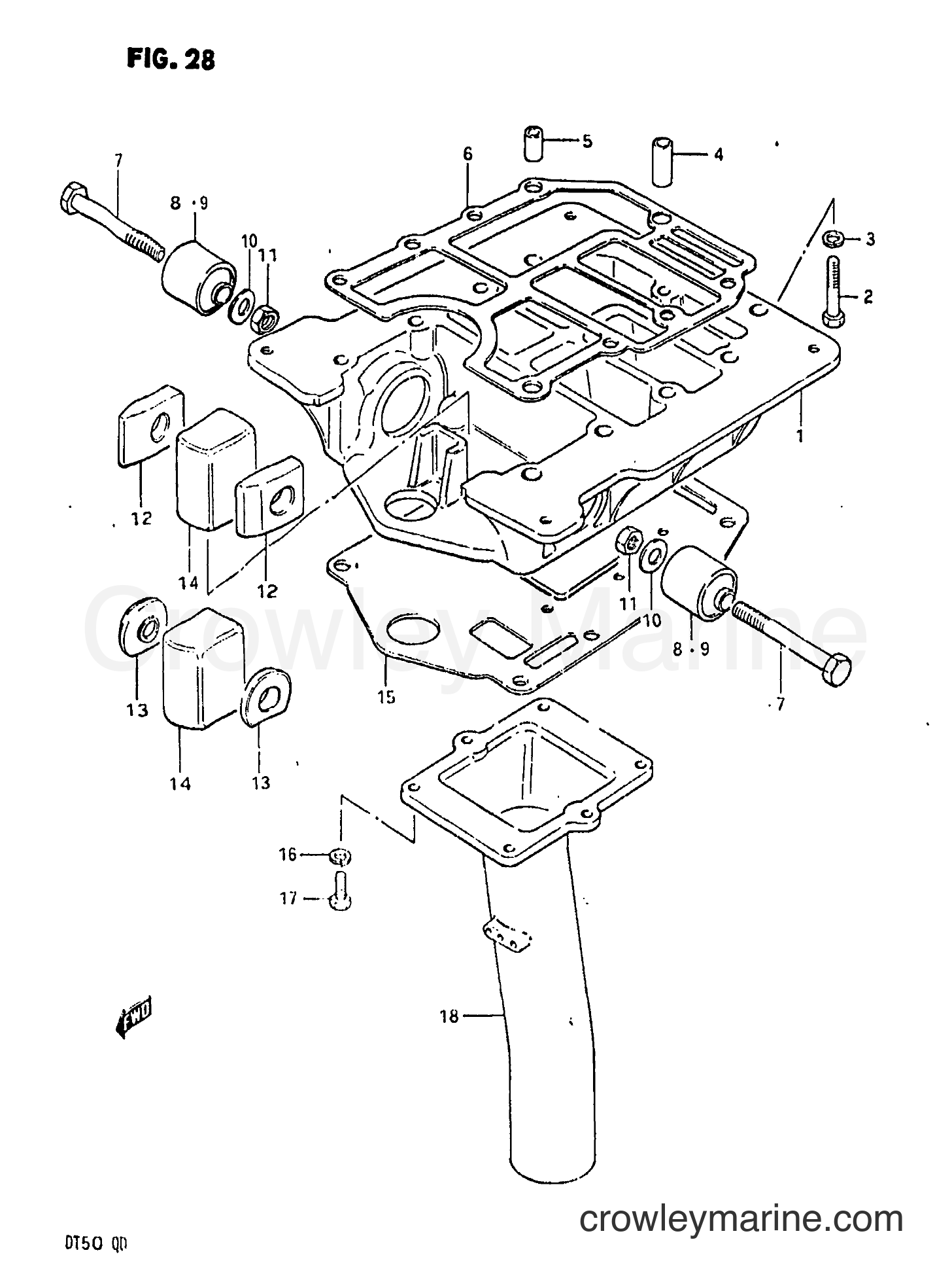 Suzuki Marine DT50 - ENGINE HOLDER