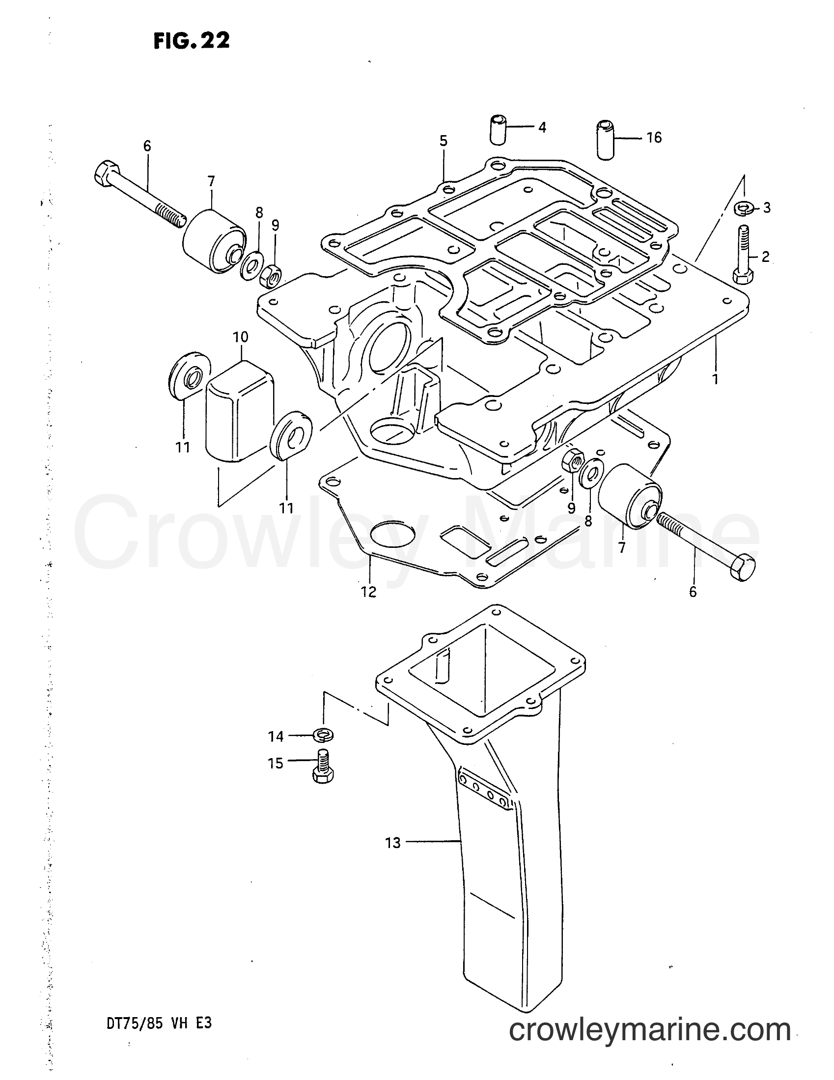 Suzuki Marine DT75 - ENGINE HOLDER