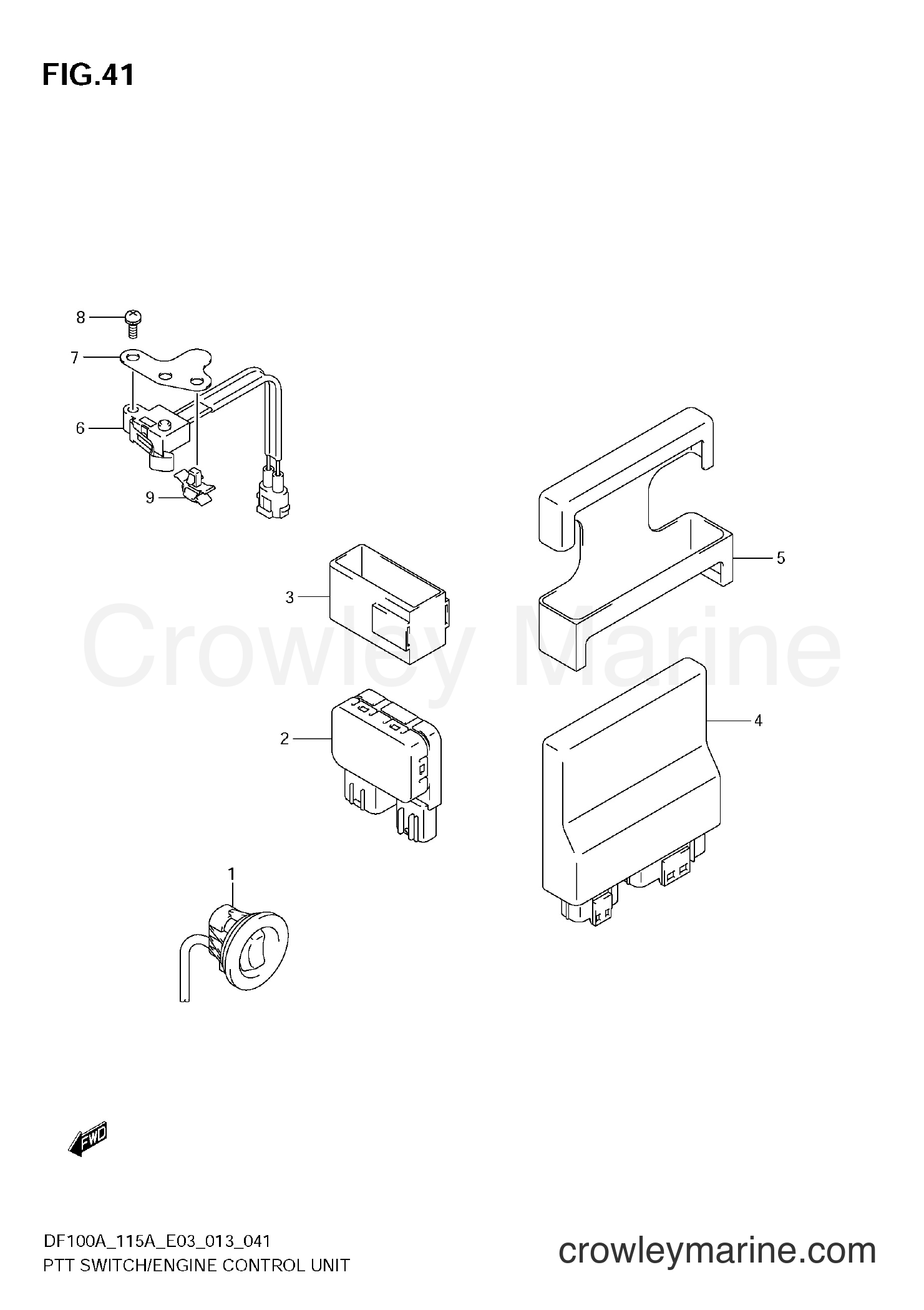 Suzuki Marine DF115A 310001~ - PTT SWITCH/ENGINE CONTROL UNIT (DF115AT E03)