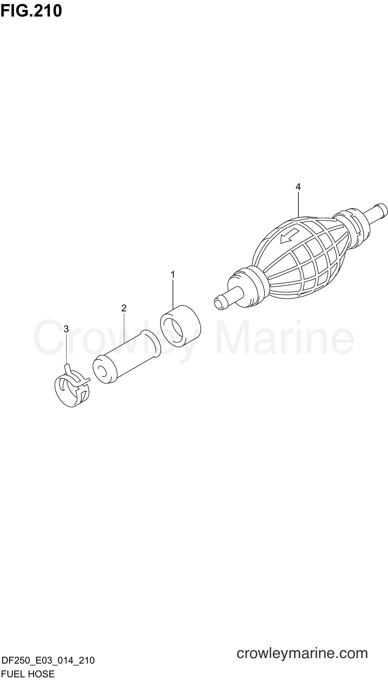 Suzuki Marine DF225 410001~ - FUEL HOSE