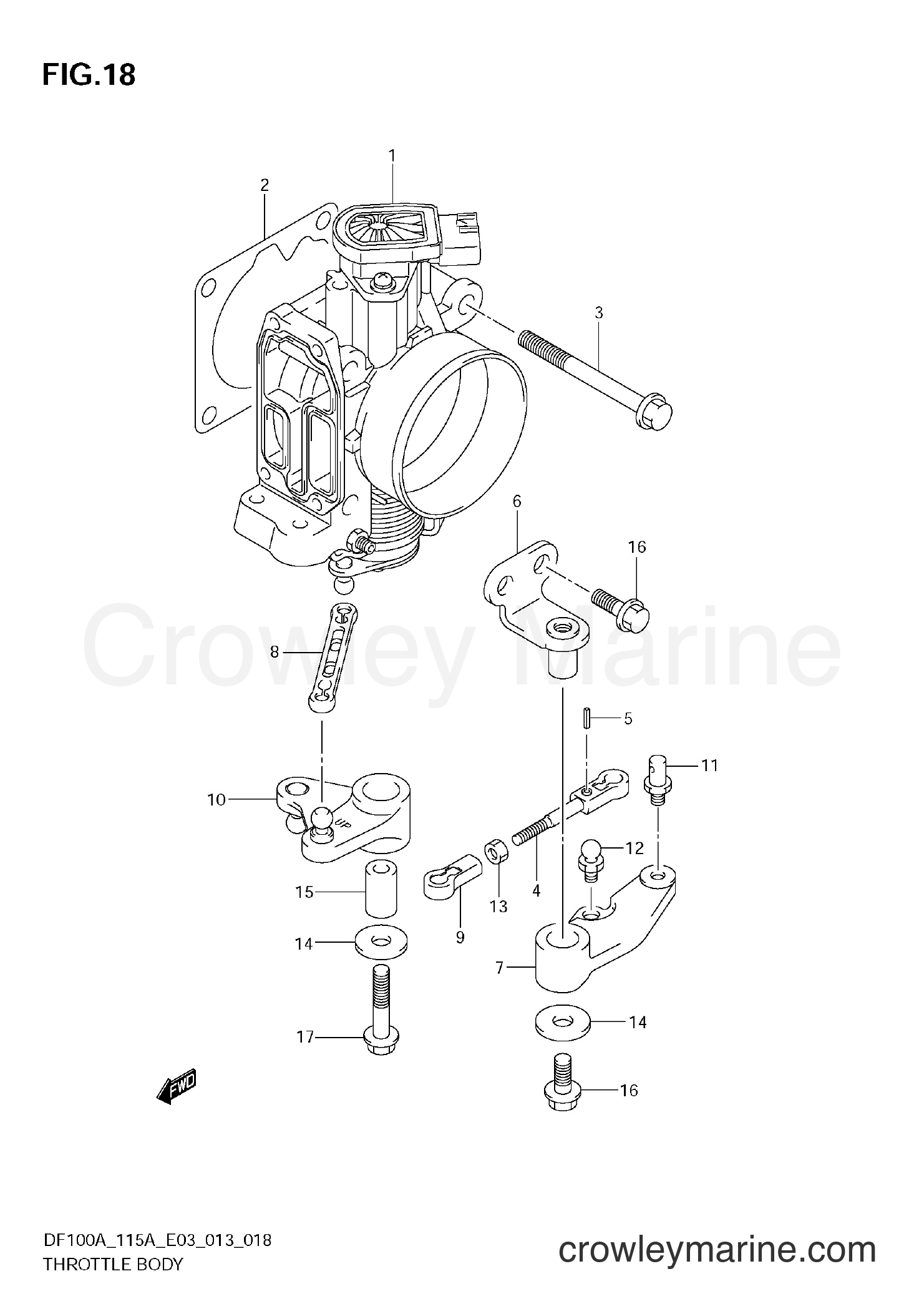 Suzuki Marine DF115A 310001~ - THROTTLE BODY