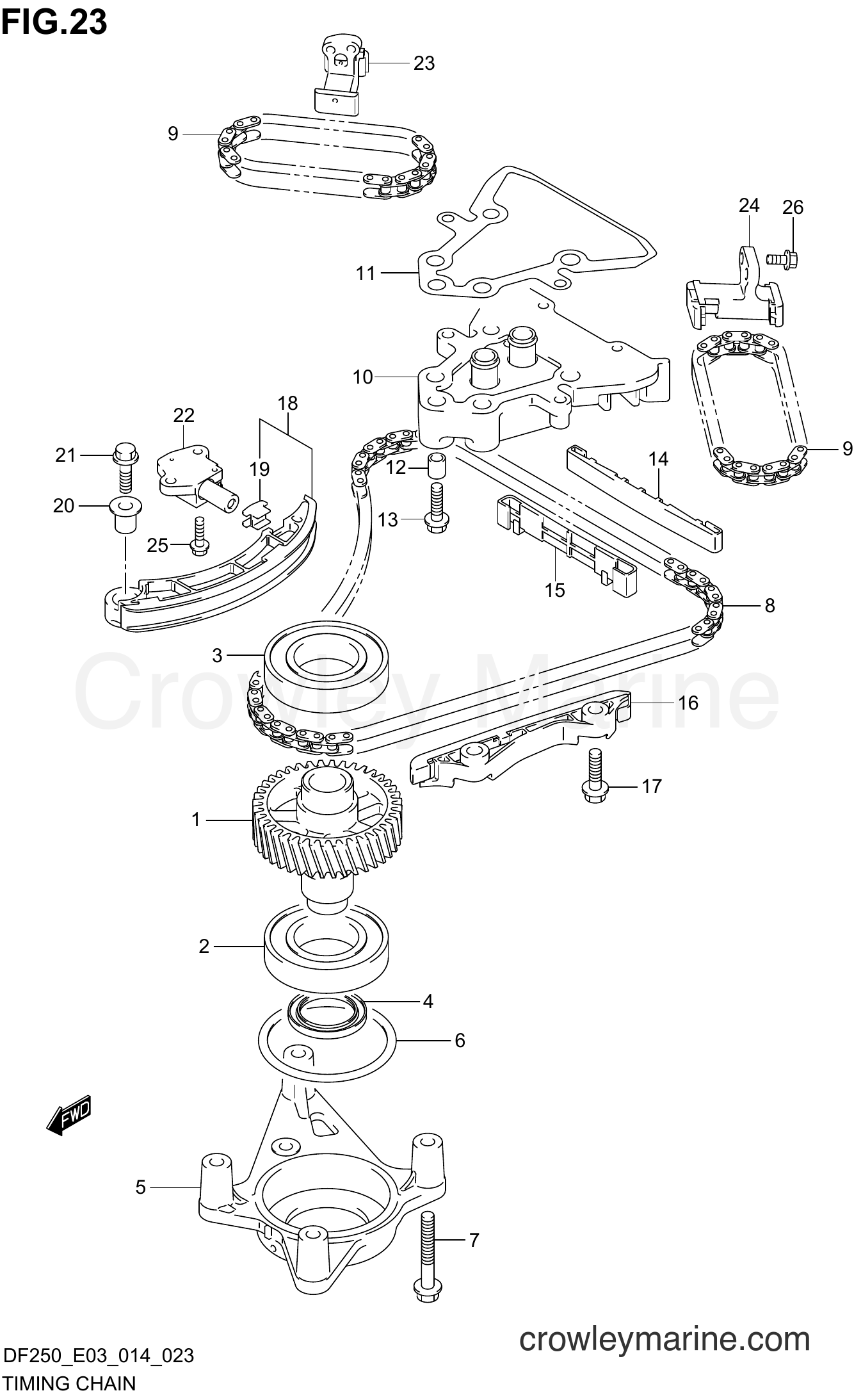 Suzuki Marine DF200 410001~ - TIMING CHAIN (DF200T E03)