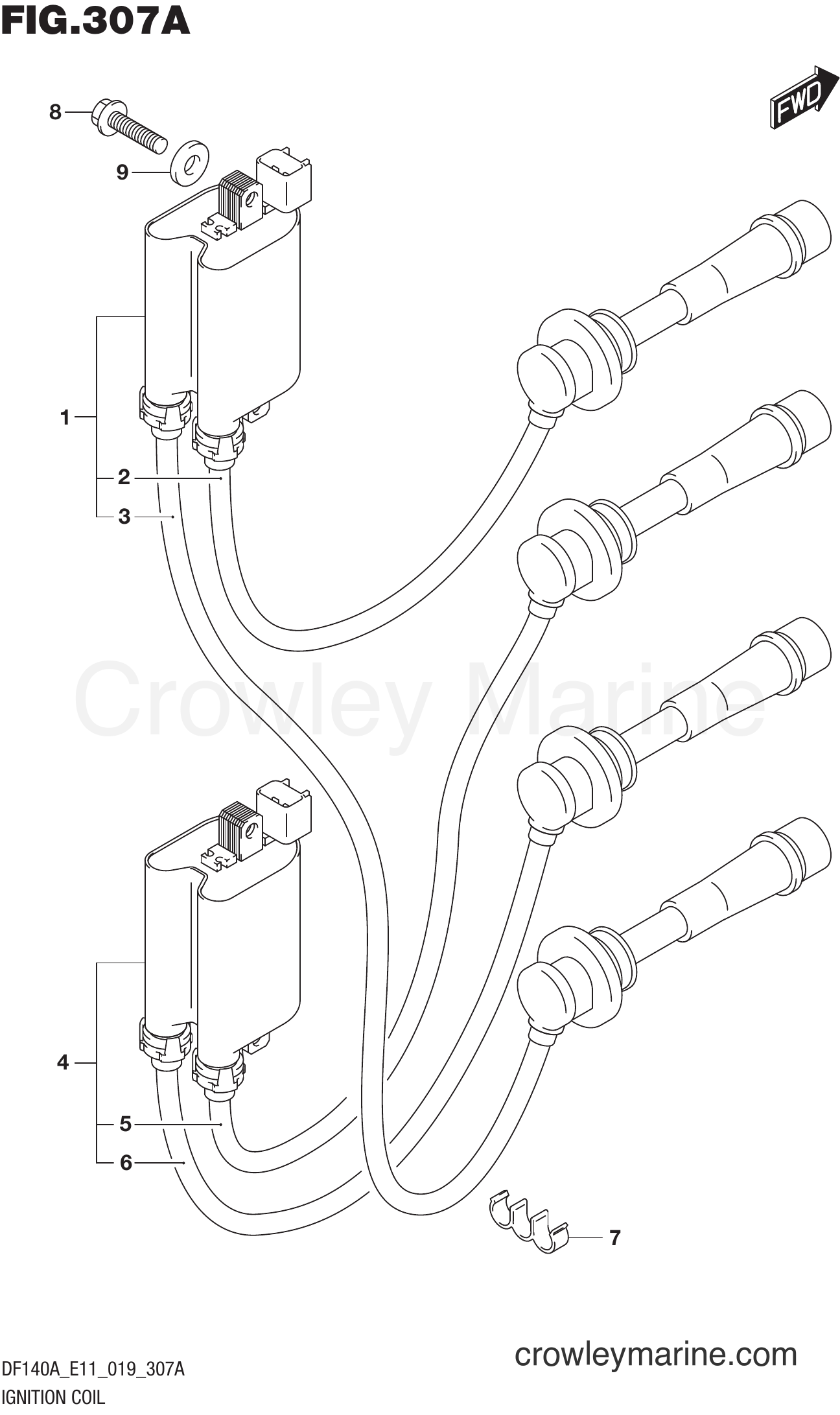 Suzuki Marine DF140AZ 910001~ - IGNITION COIL