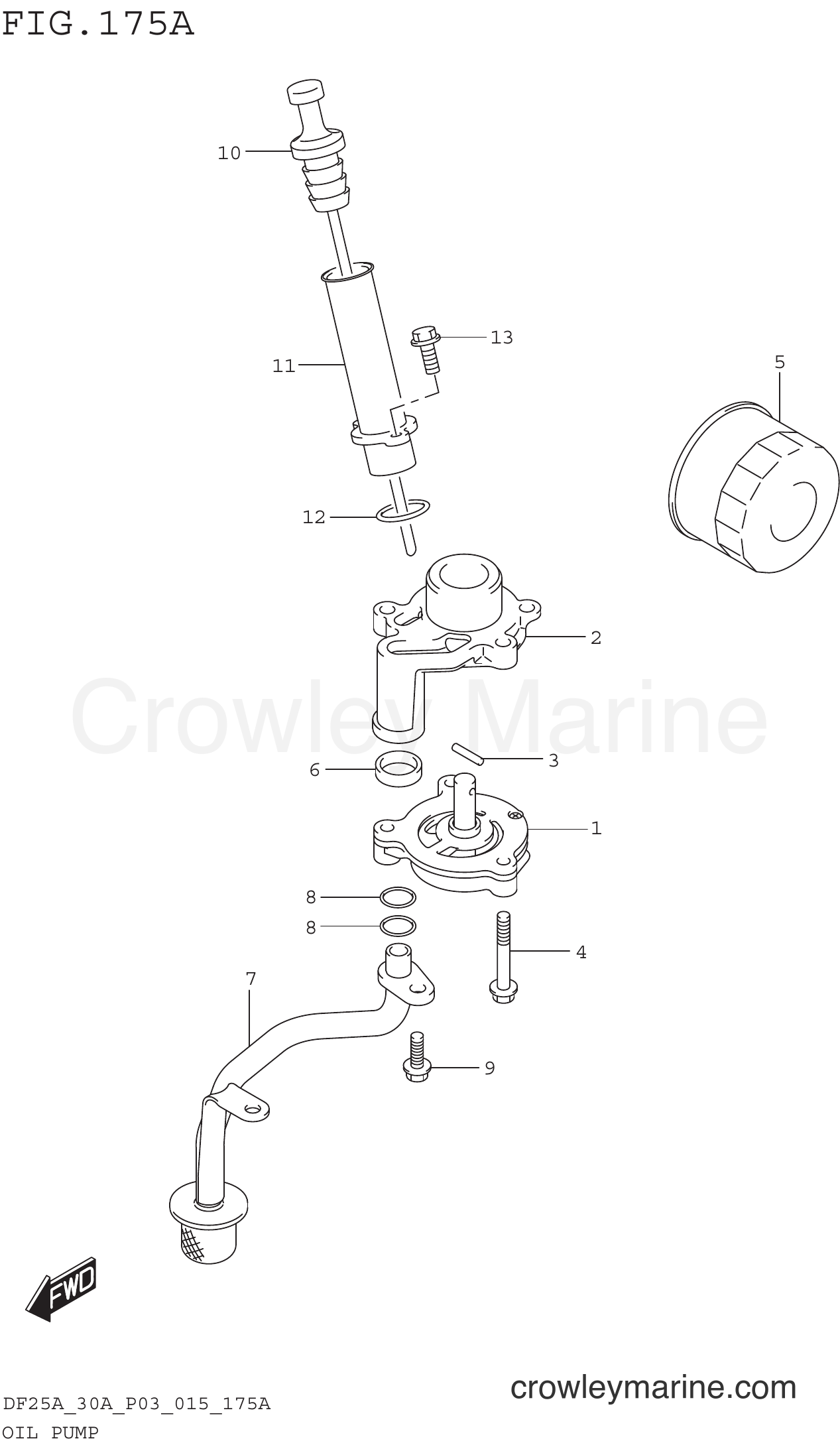 Suzuki Marine DF25AT 510001~ - OIL PUMP