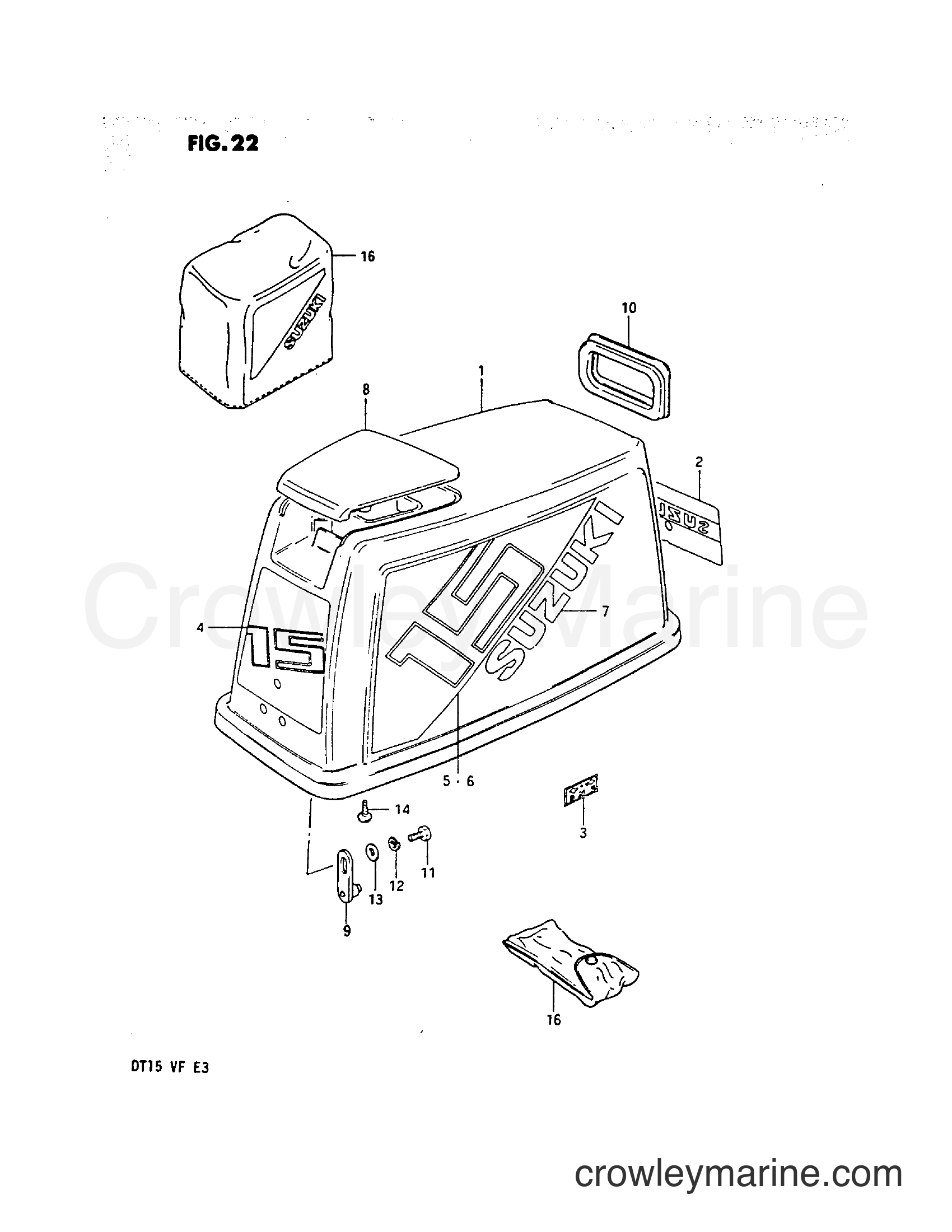 Suzuki Marine DT15 - ENGINE COVER