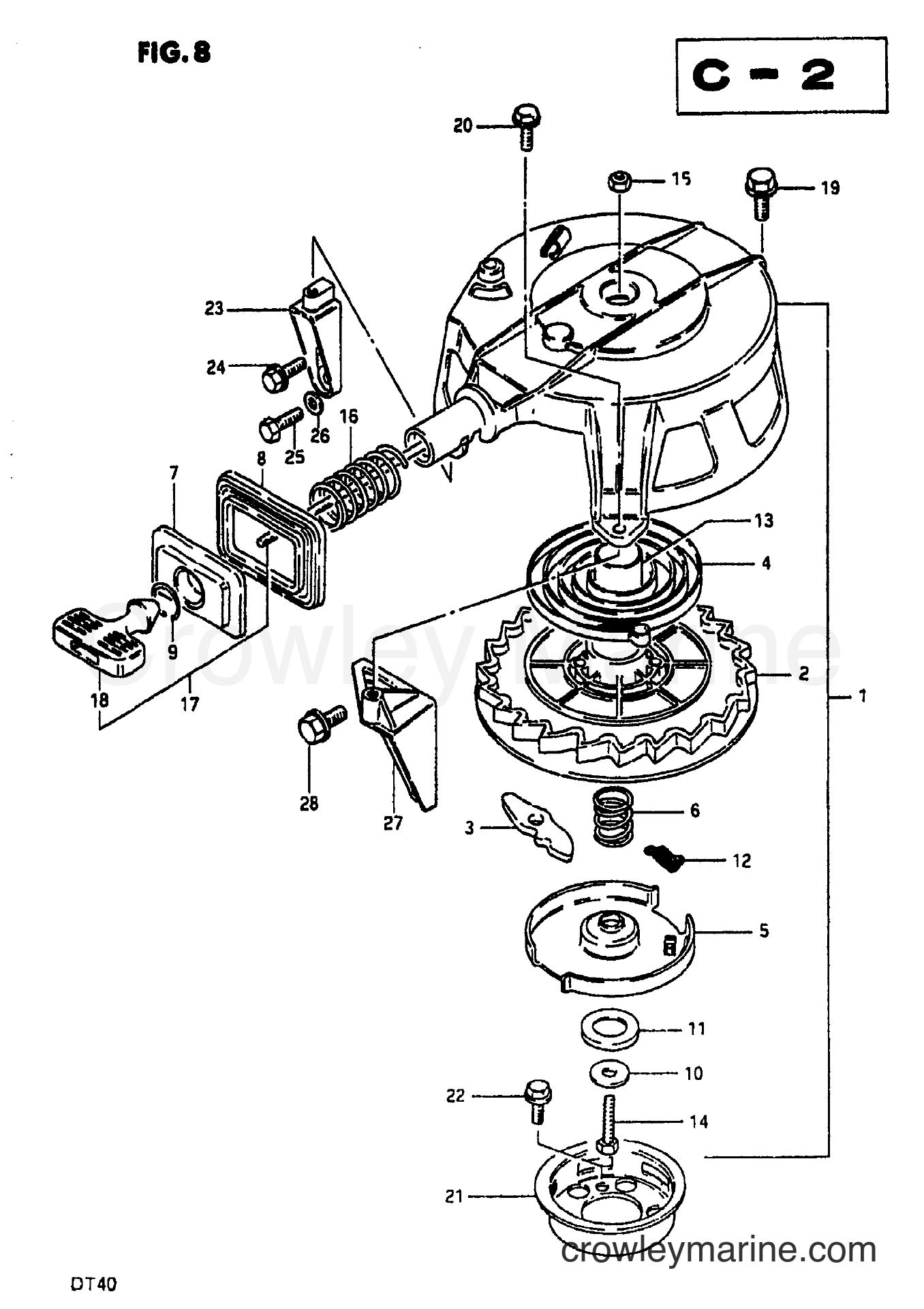 Suzuki Marine DT40 - STARTER (MODEL G, J)