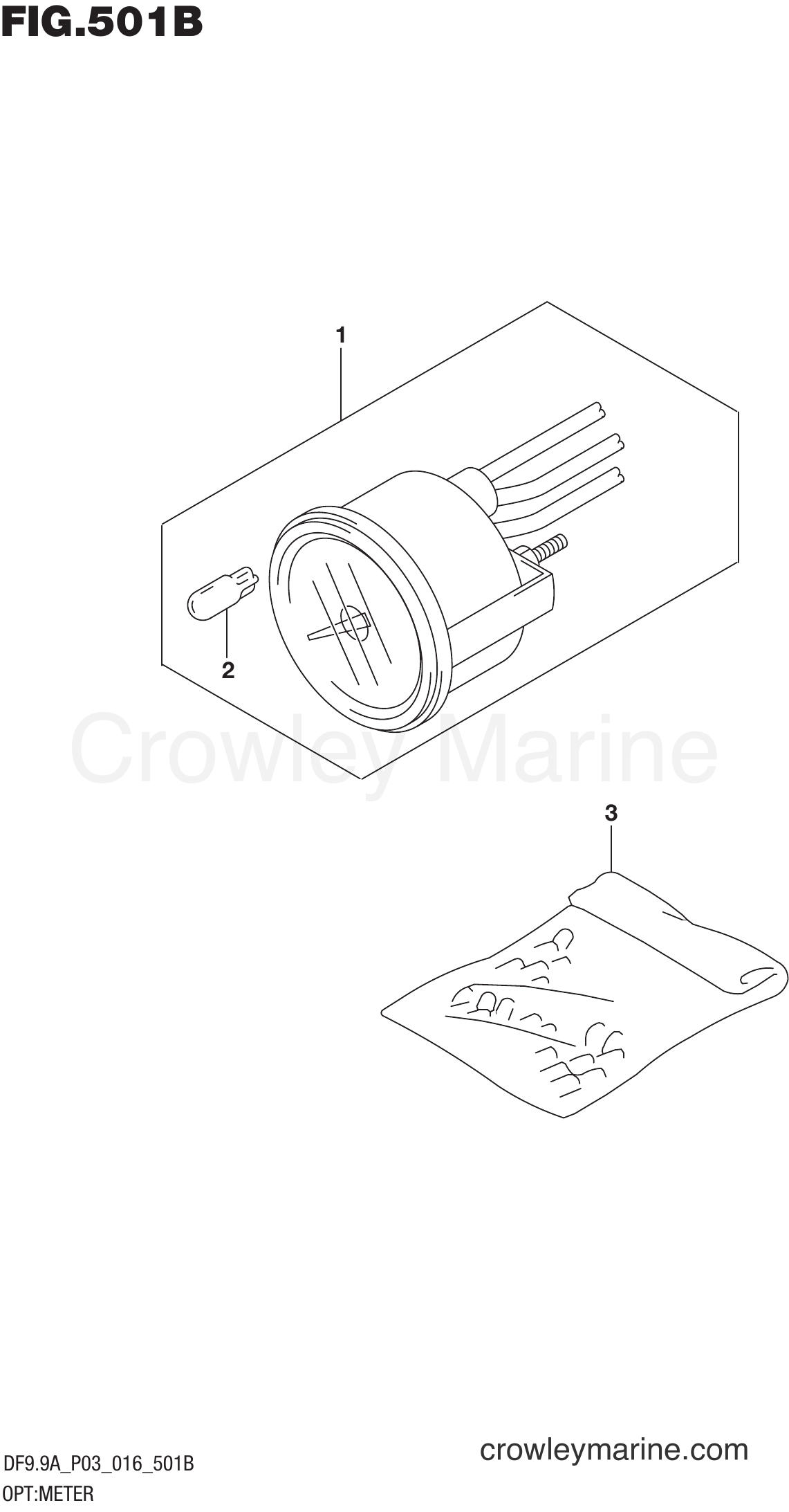 Suzuki Marine DF9.9AR 610001~ - OPT:METER (DF9.9AR P03)