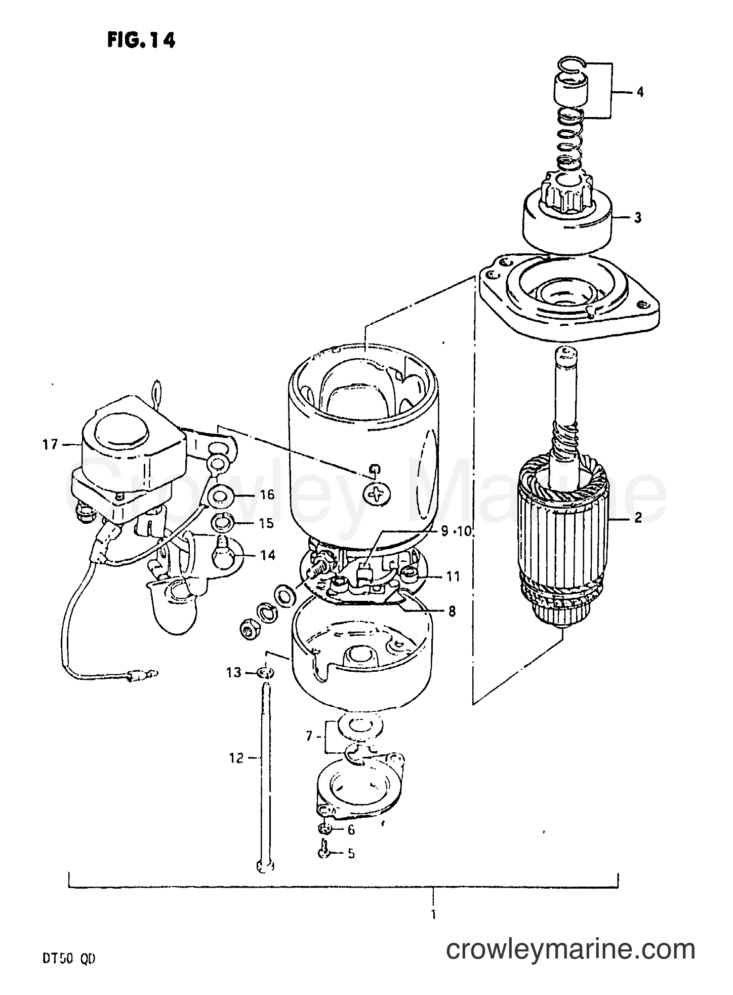 Suzuki Marine DT50 - STARTING MOTOR