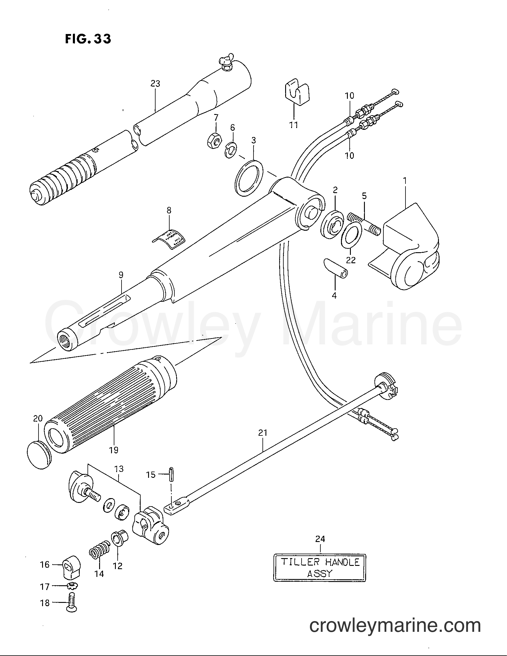 Suzuki Marine DT40C - TILLER HANDLE