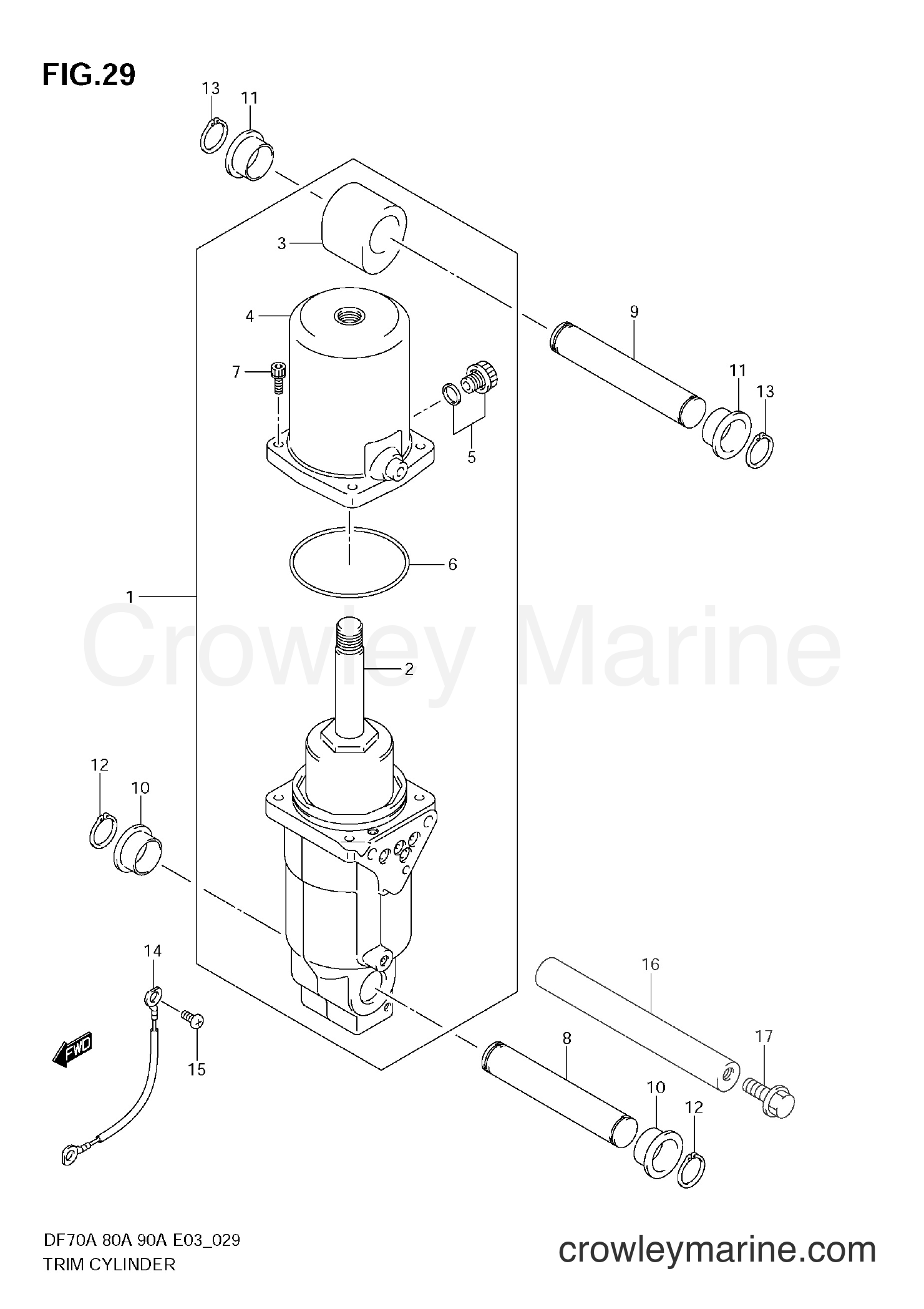 Suzuki Marine DF90A - TRIM CYLINDER
