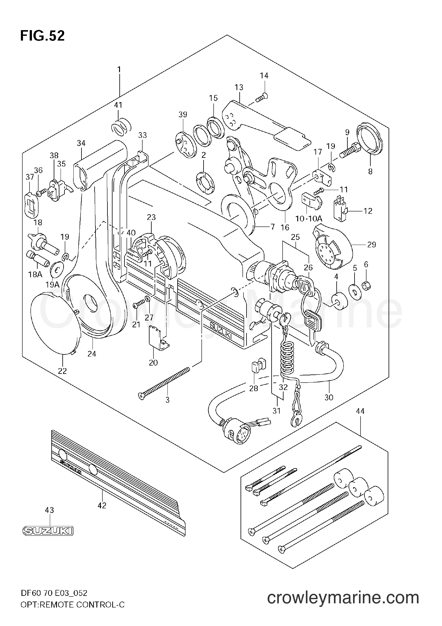 Suzuki Marine DF60 - OPT:REMOTE CONTROL (MODEL:98~03)