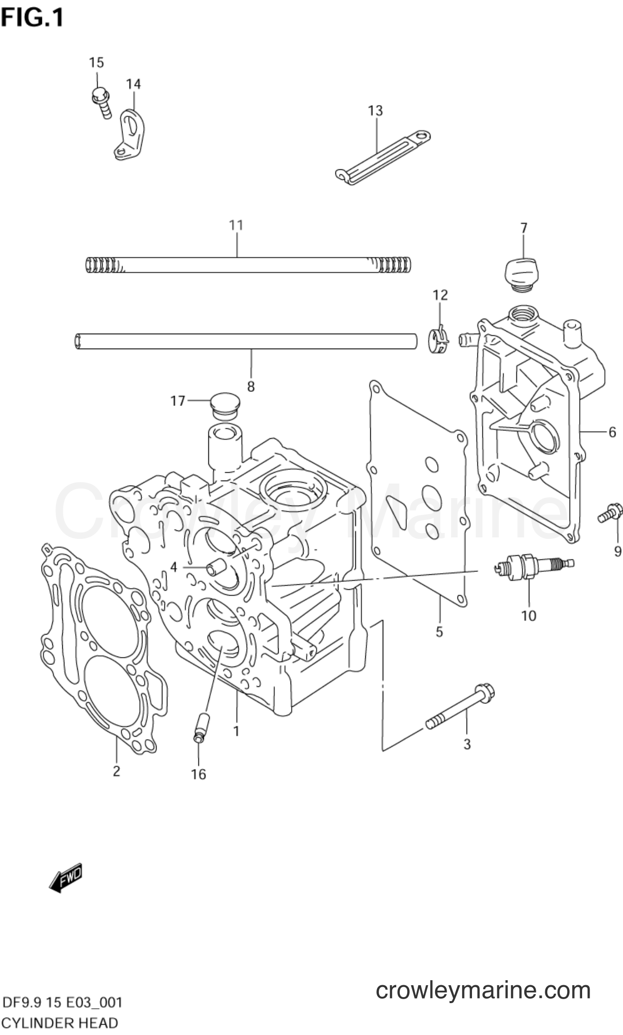 Suzuki Marine DF9.9 - CYLINDER HEAD