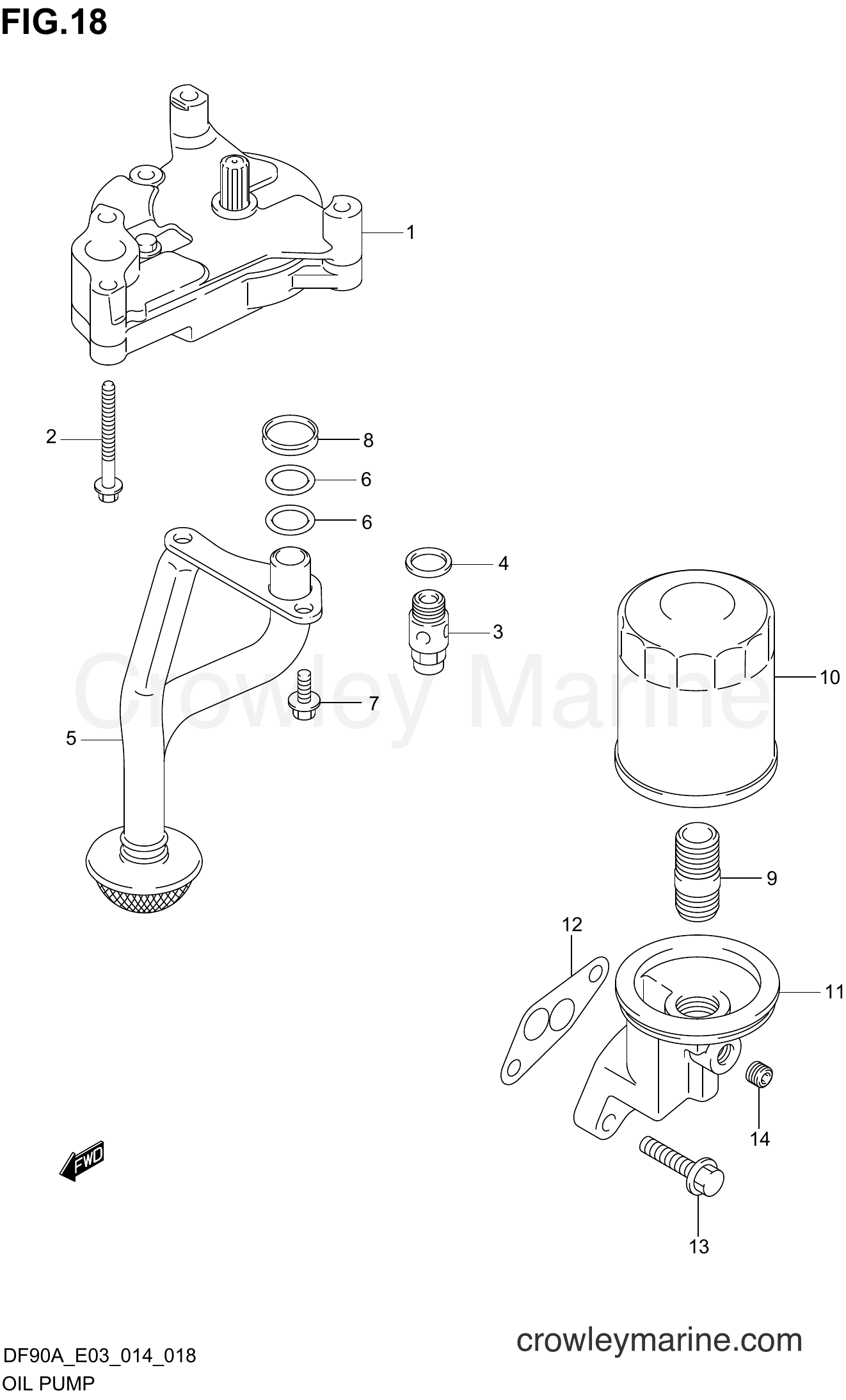 Suzuki Marine DF70A 410001~ - OIL PUMP