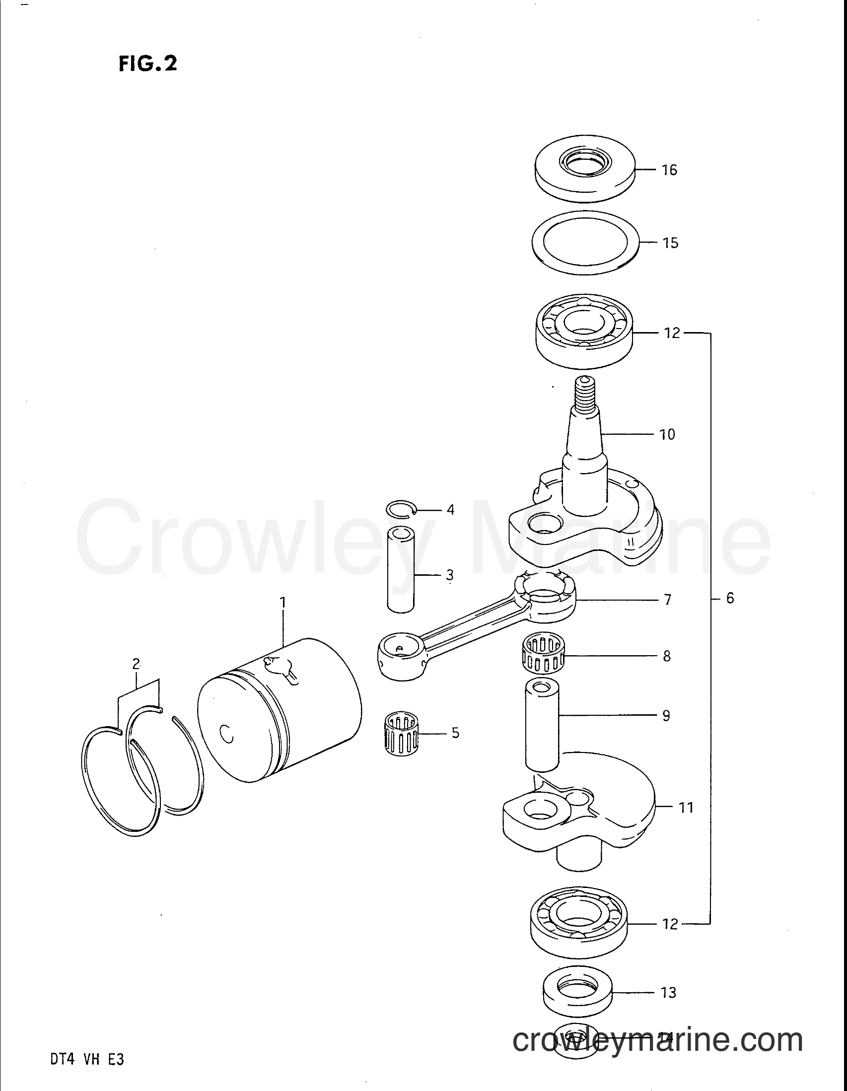 Suzuki Marine DT4V - CRANKSHAFT