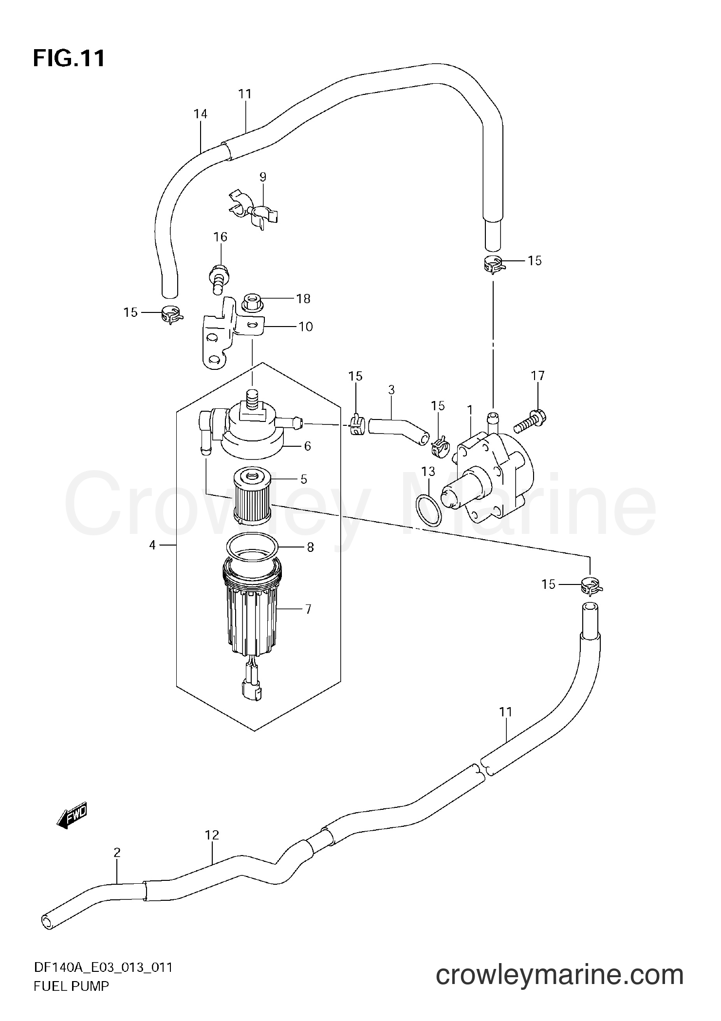 Suzuki Marine DF140A 310001~ - FUEL PUMP