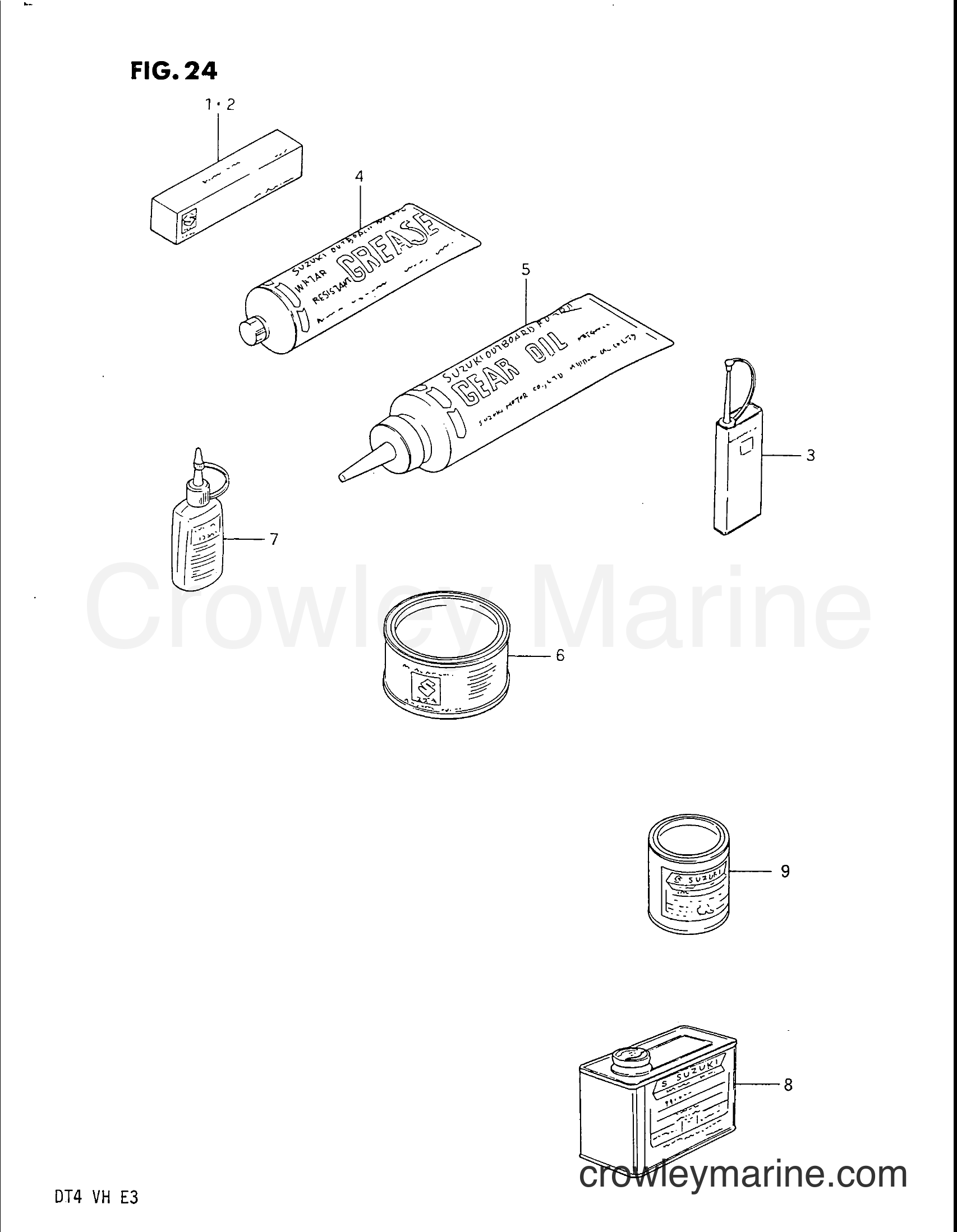 1986 Two-Stroke Outboard 4 - DT4V - OPTIONAL