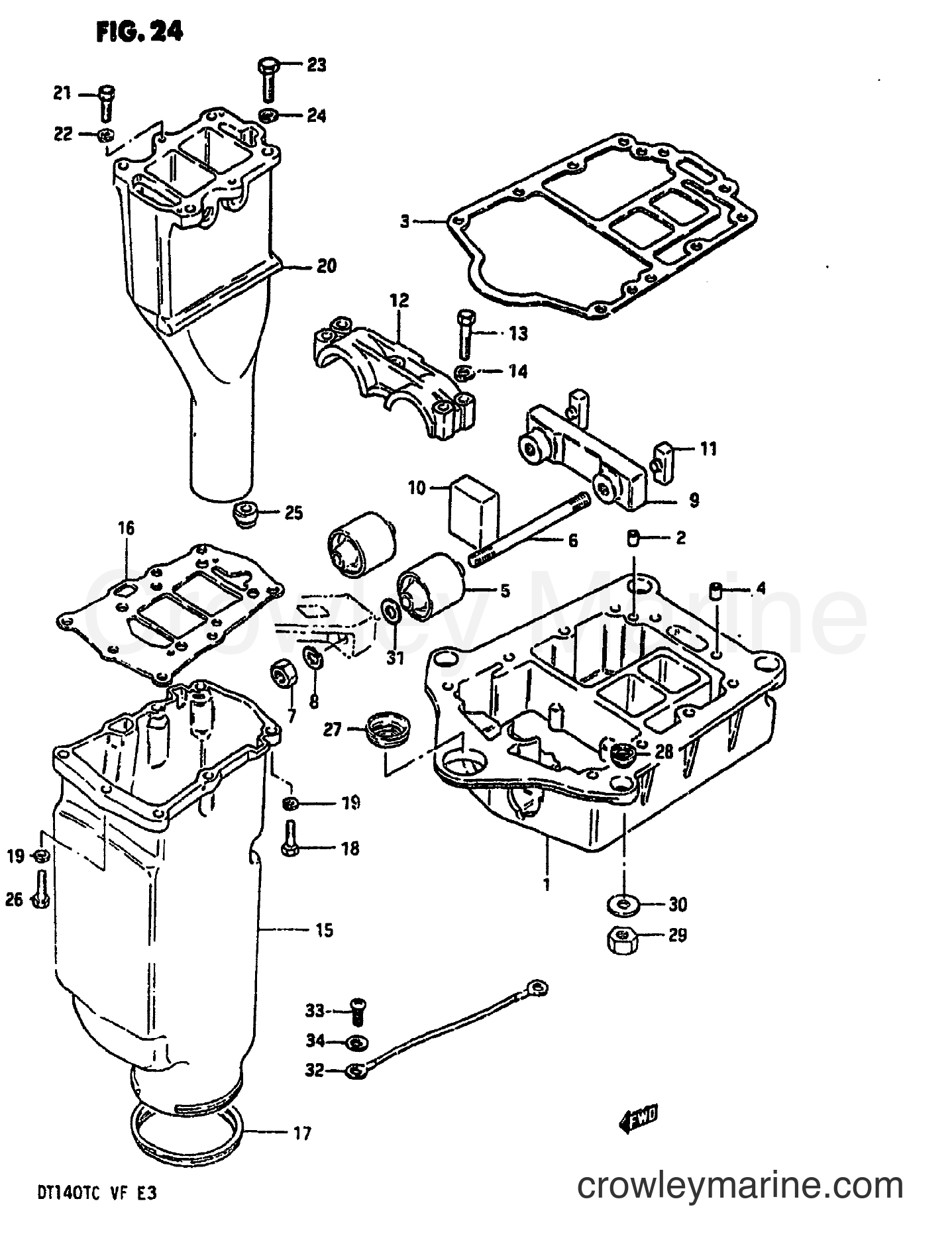 Suzuki Marine DT140 - ENGINE HOLDER