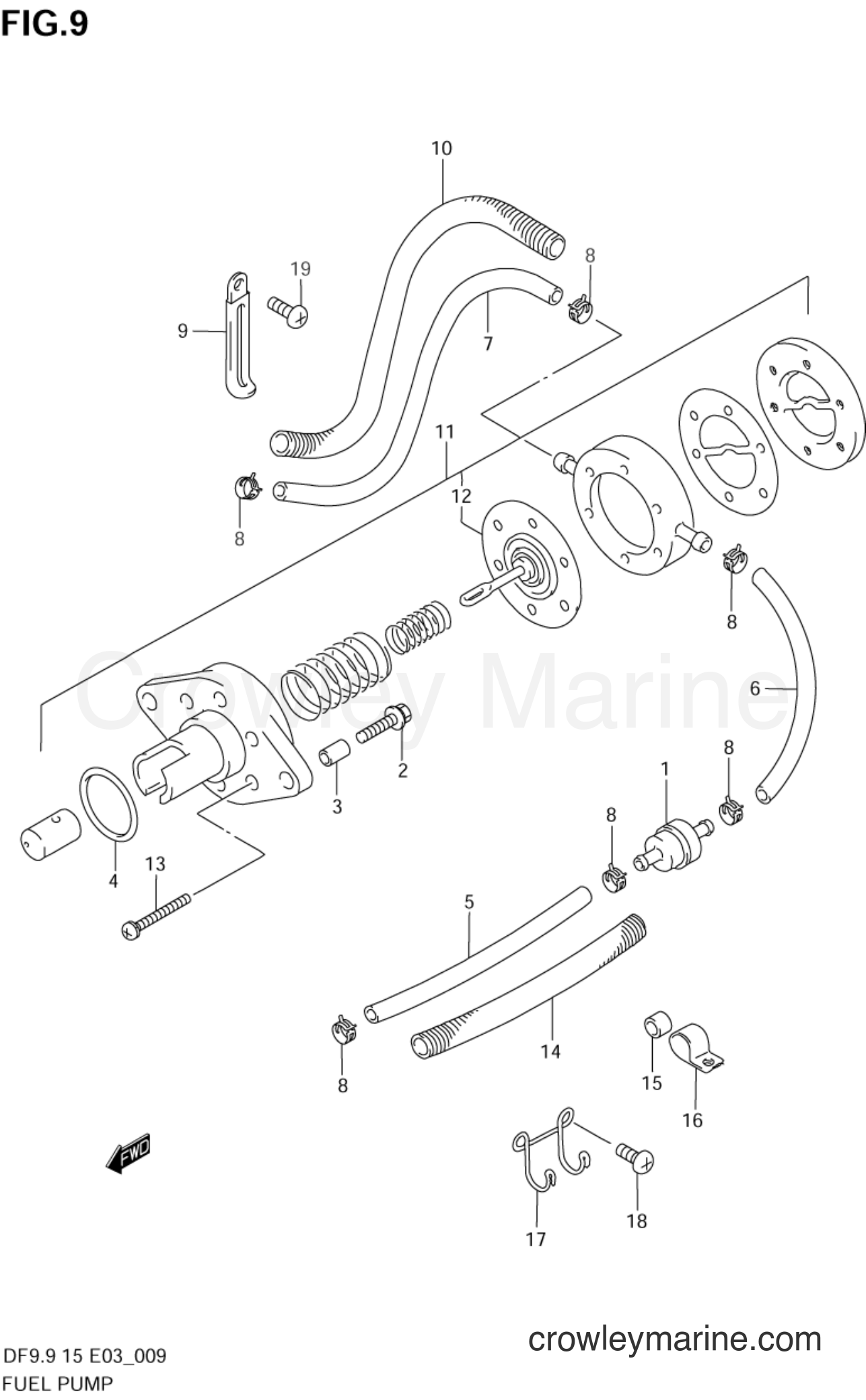 Suzuki Marine DF15 - FUEL PUMP