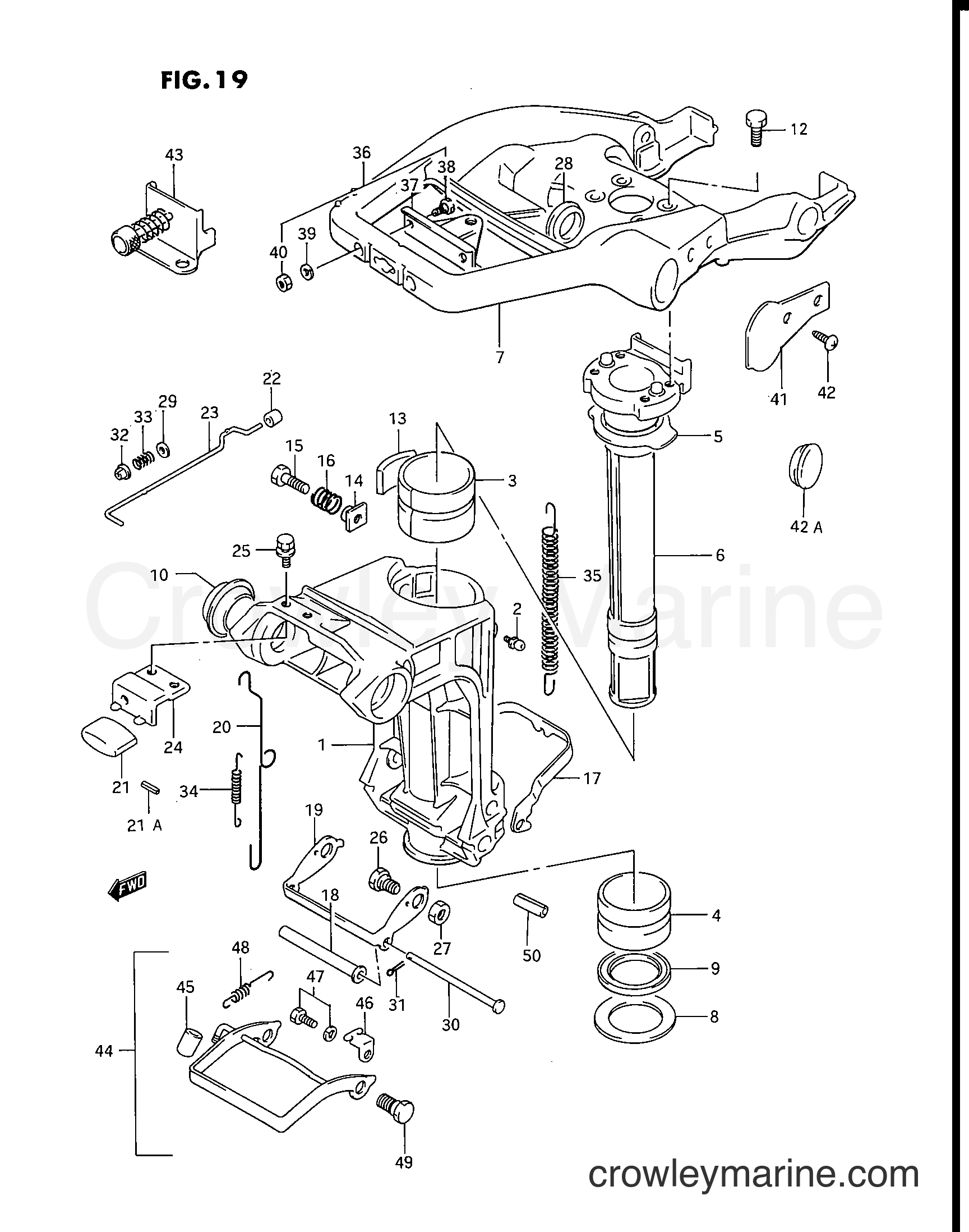 Suzuki Marine DT30C - Swivel Bracket