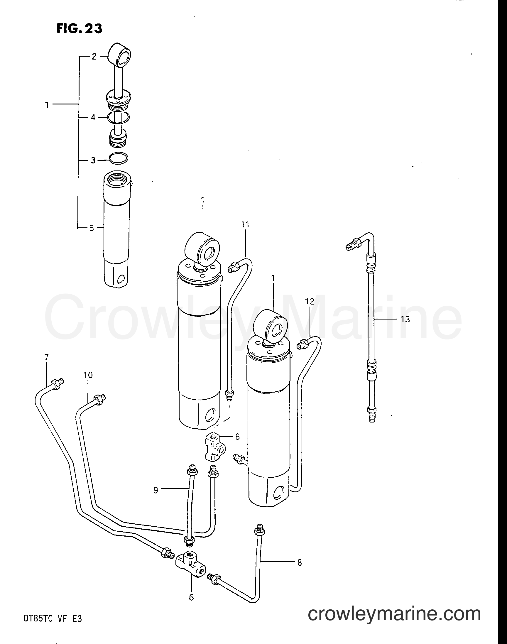 Suzuki Marine DT85 - TRIM CYLINDER (MODEL QD)