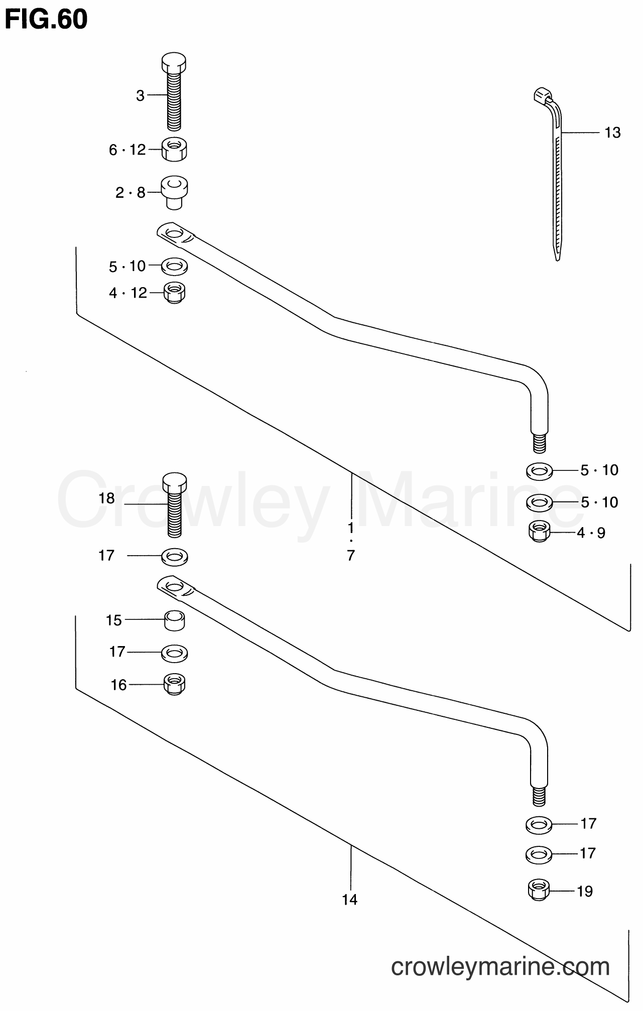 1986 Two-Stroke Outboard 115 - DT115 - OPT : DRAG LINK