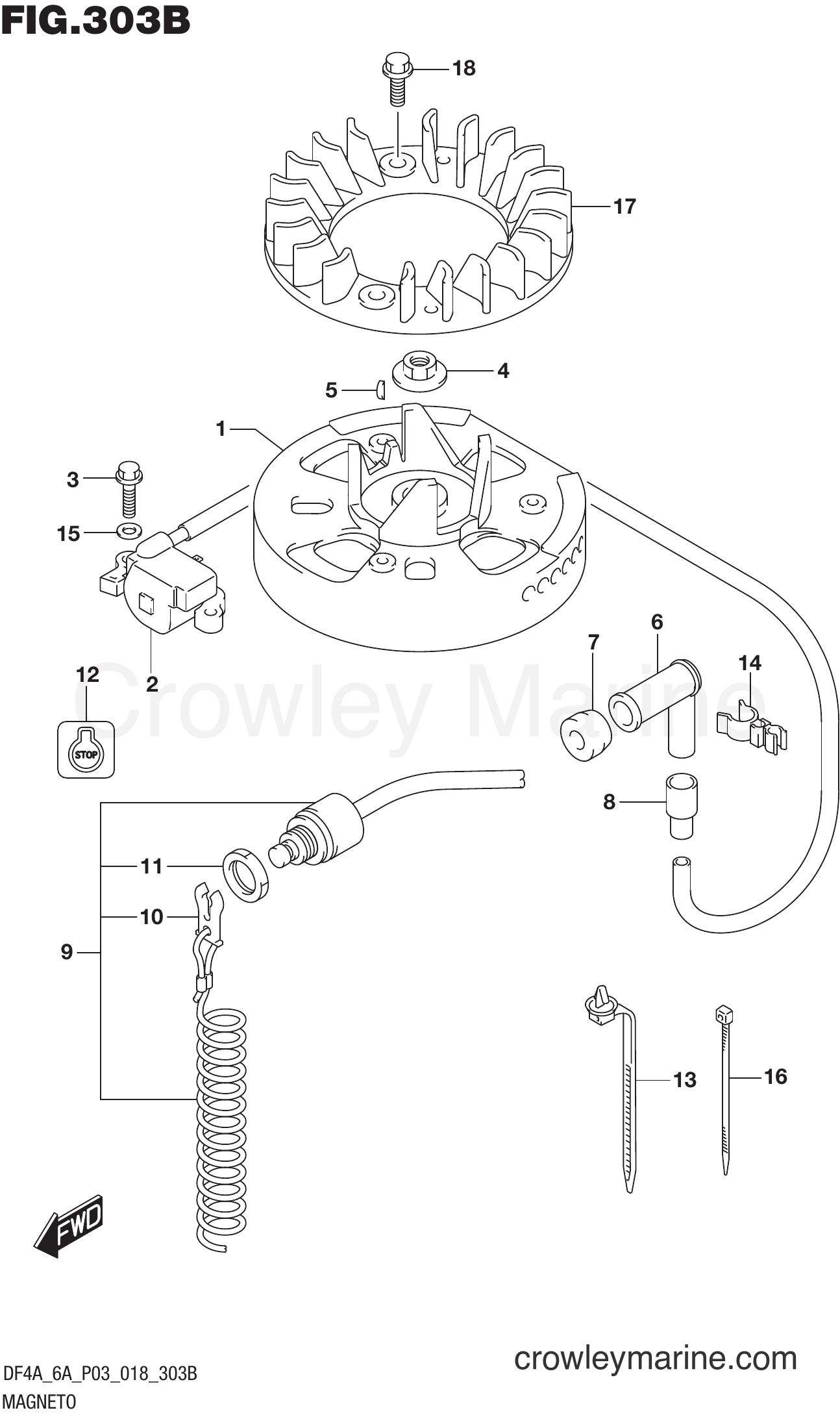Suzuki Marine DF4A 810001~ - MAGNETO (DF6A)