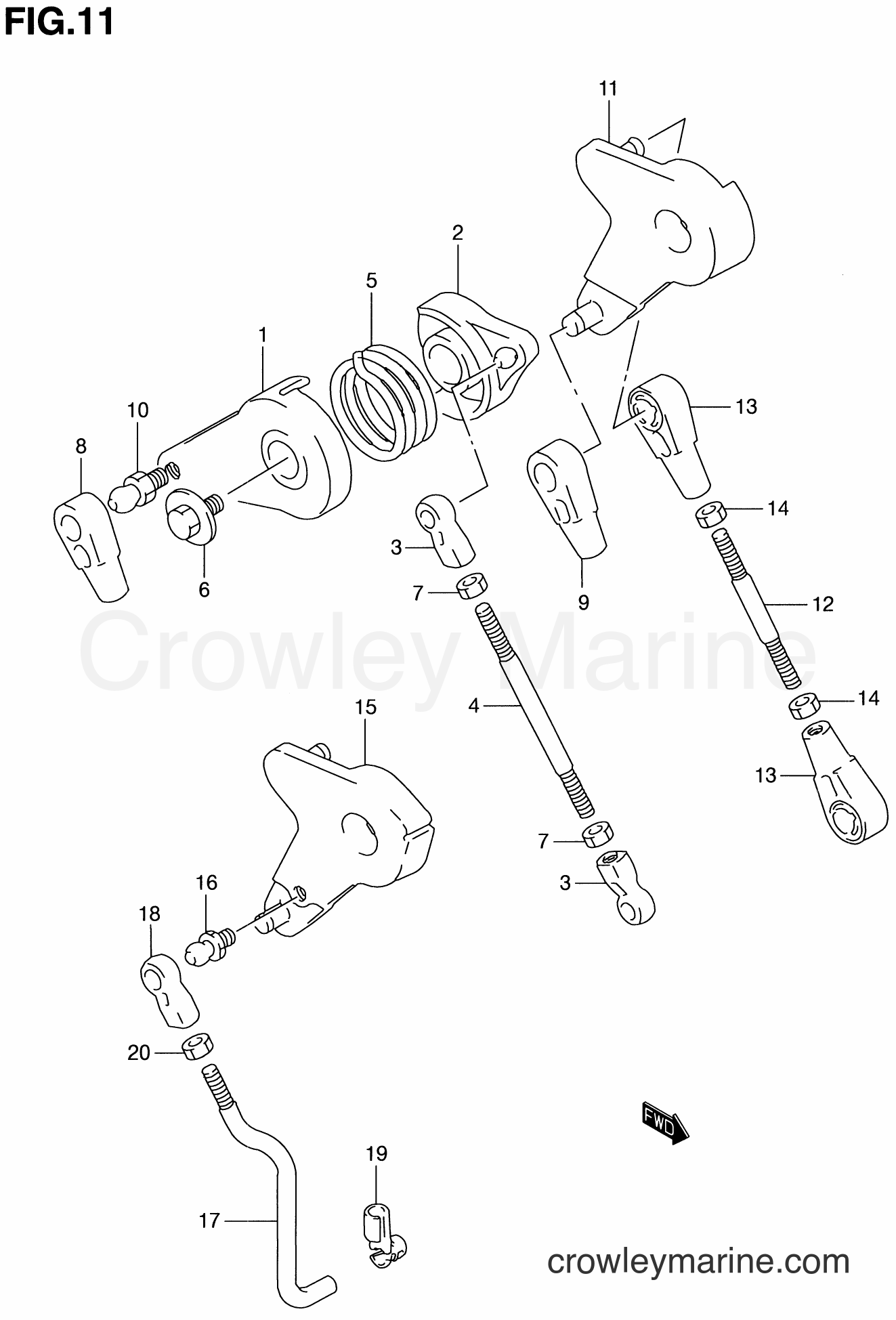 Suzuki Marine DT100 - THROTTLE LINK