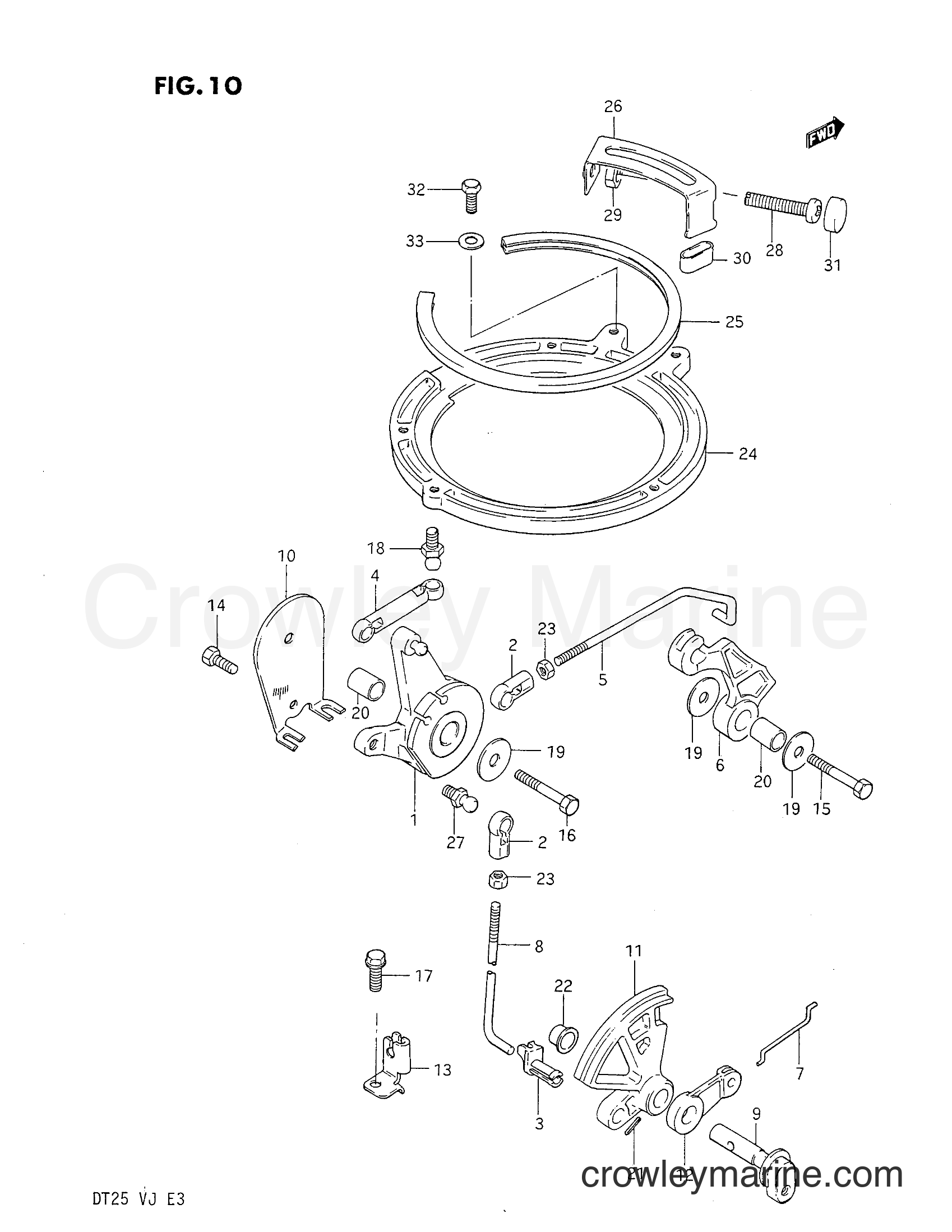 Suzuki Marine DT25 - THROTTLE CONTROL