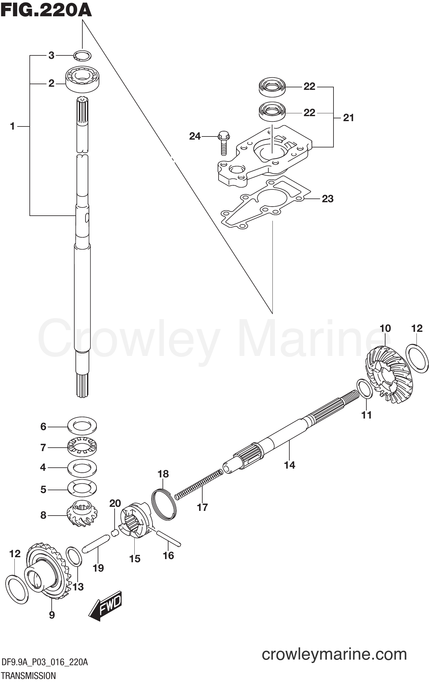 Suzuki Marine DF9.9AR 610001~ - TRANSMISSION
