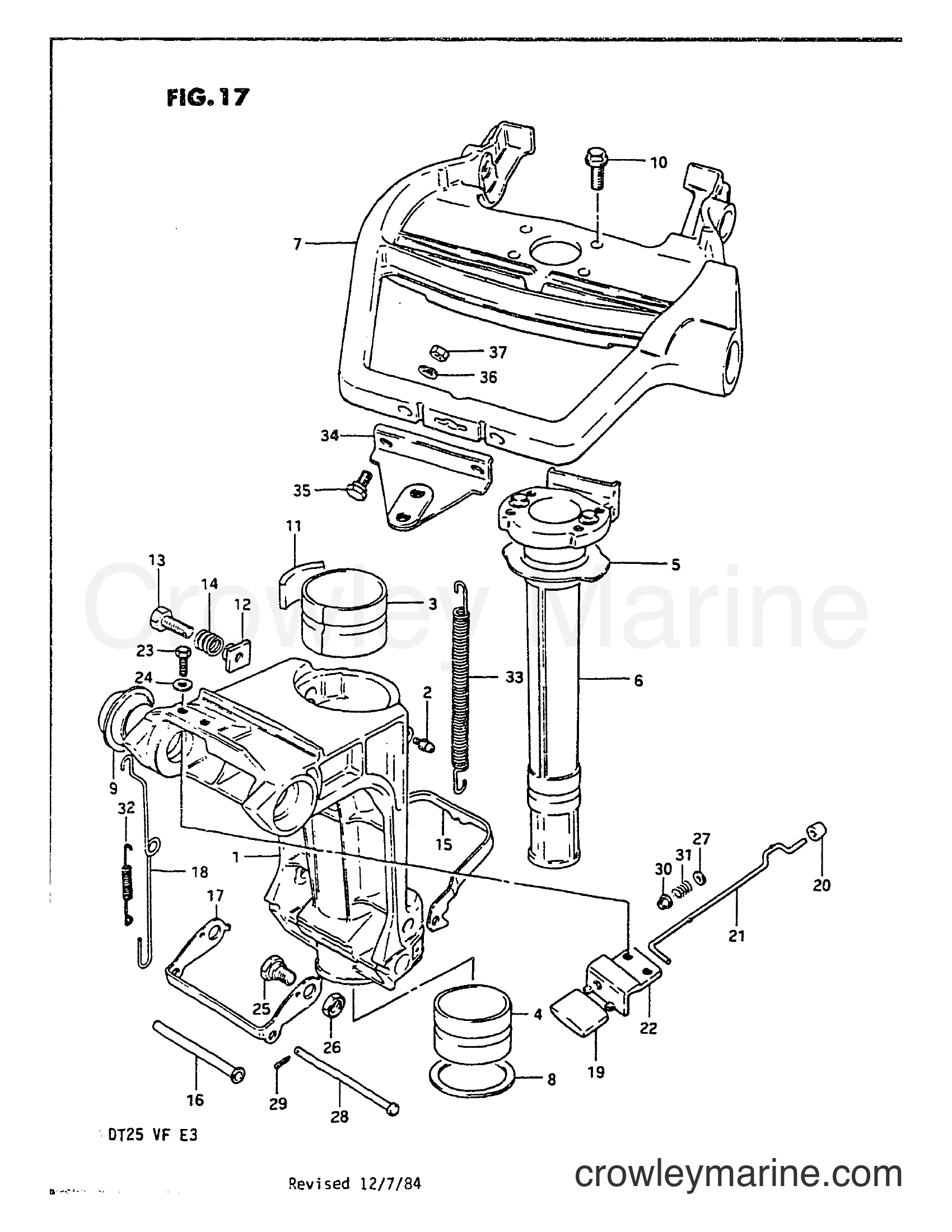 Suzuki Marine DT25 - SWIVEL BRACKET