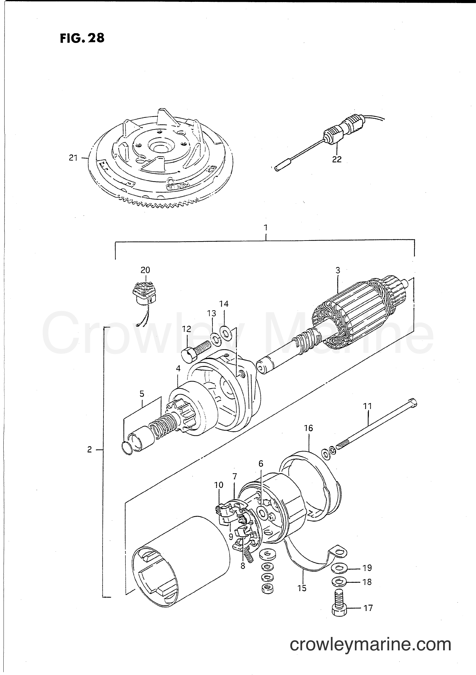Suzuki Marine PU40 - OPT : STARTING MOTOR