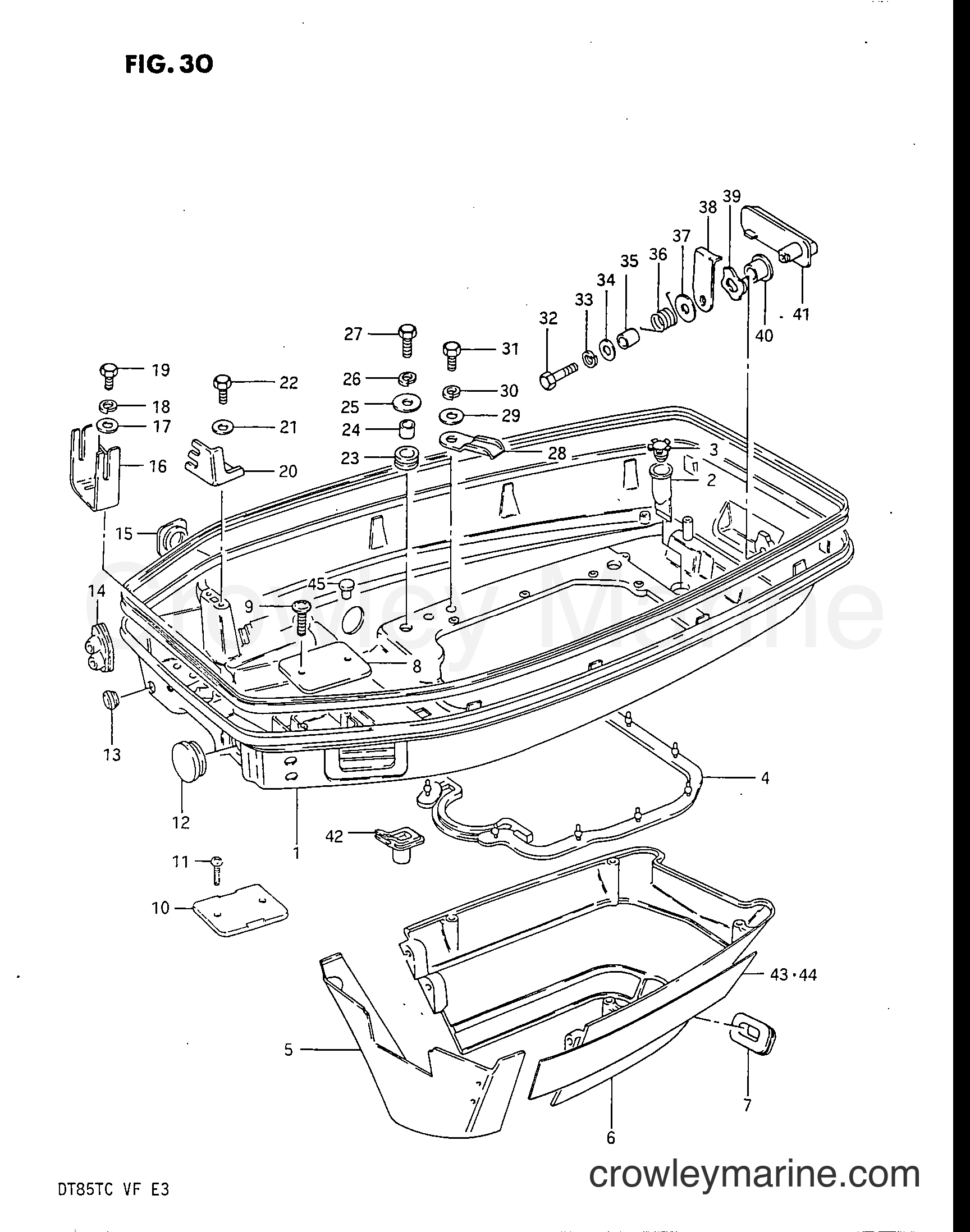 Suzuki Marine DT85 - LOWER COVER