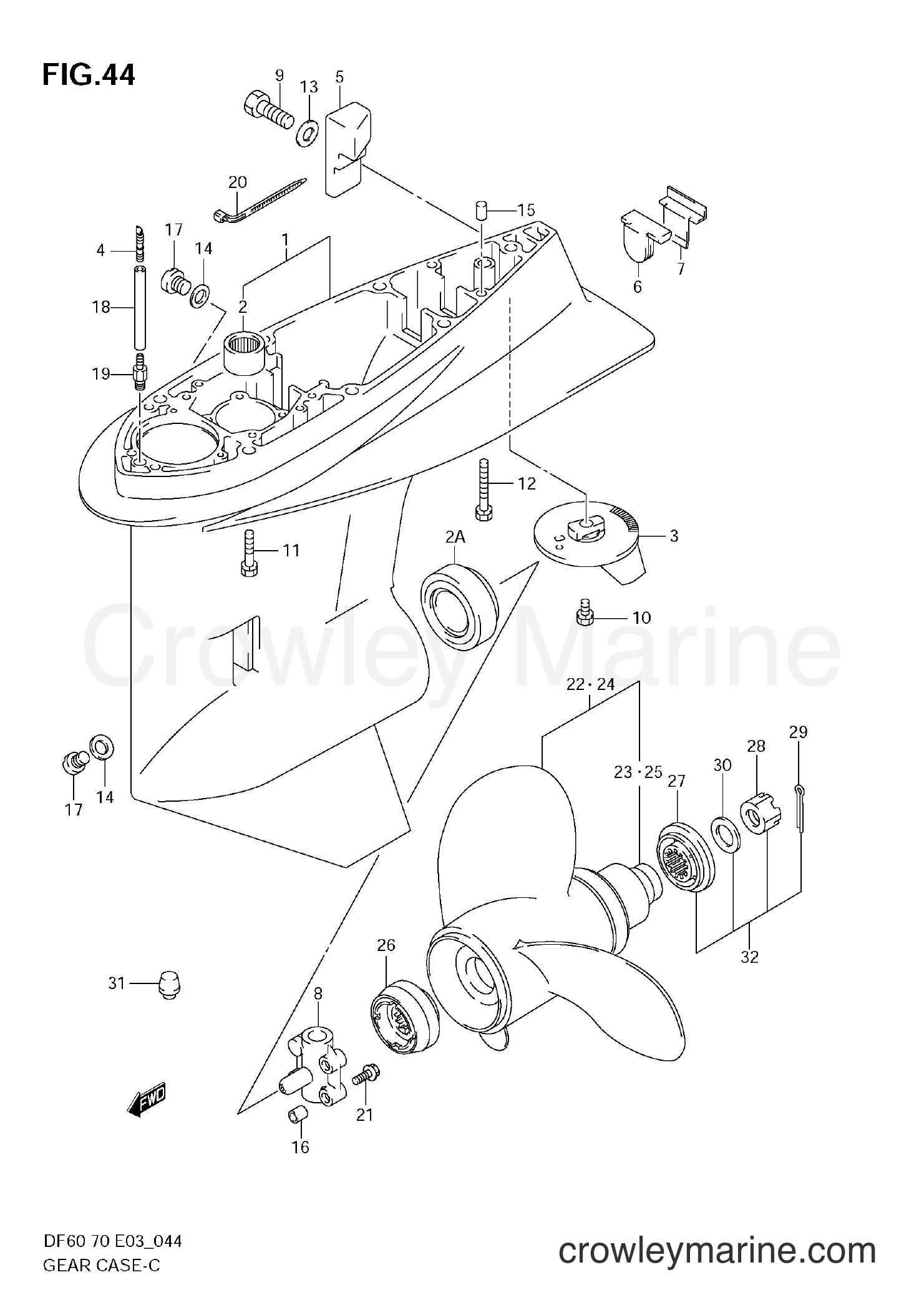 Suzuki Marine DF70 - GEAR CASE (MODEL:01~09)