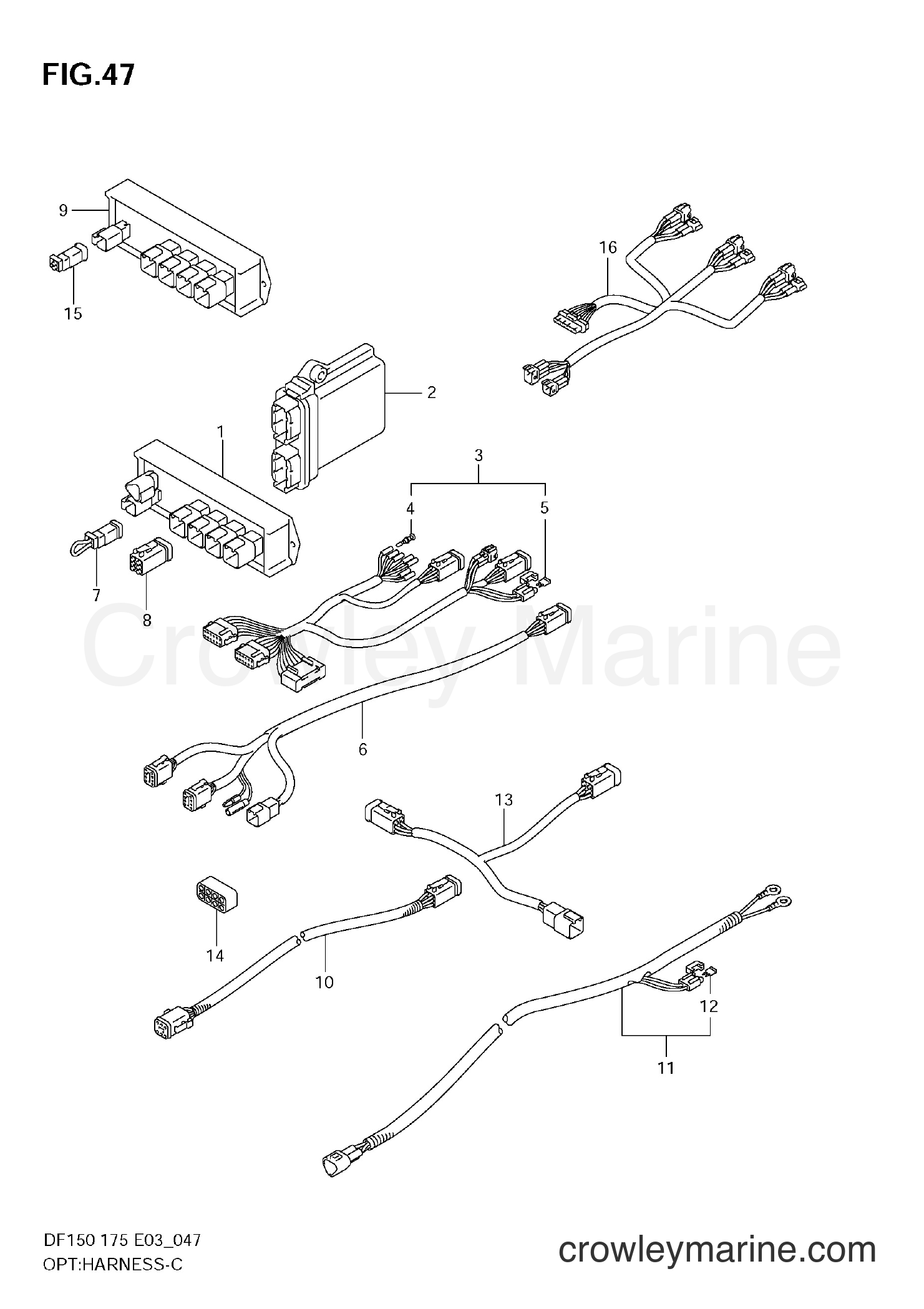 2006 Four-Stroke Outboard 150 - DF150 - OPT:HARNESS (MODEL:08~)(NOT FOR US MARKET)