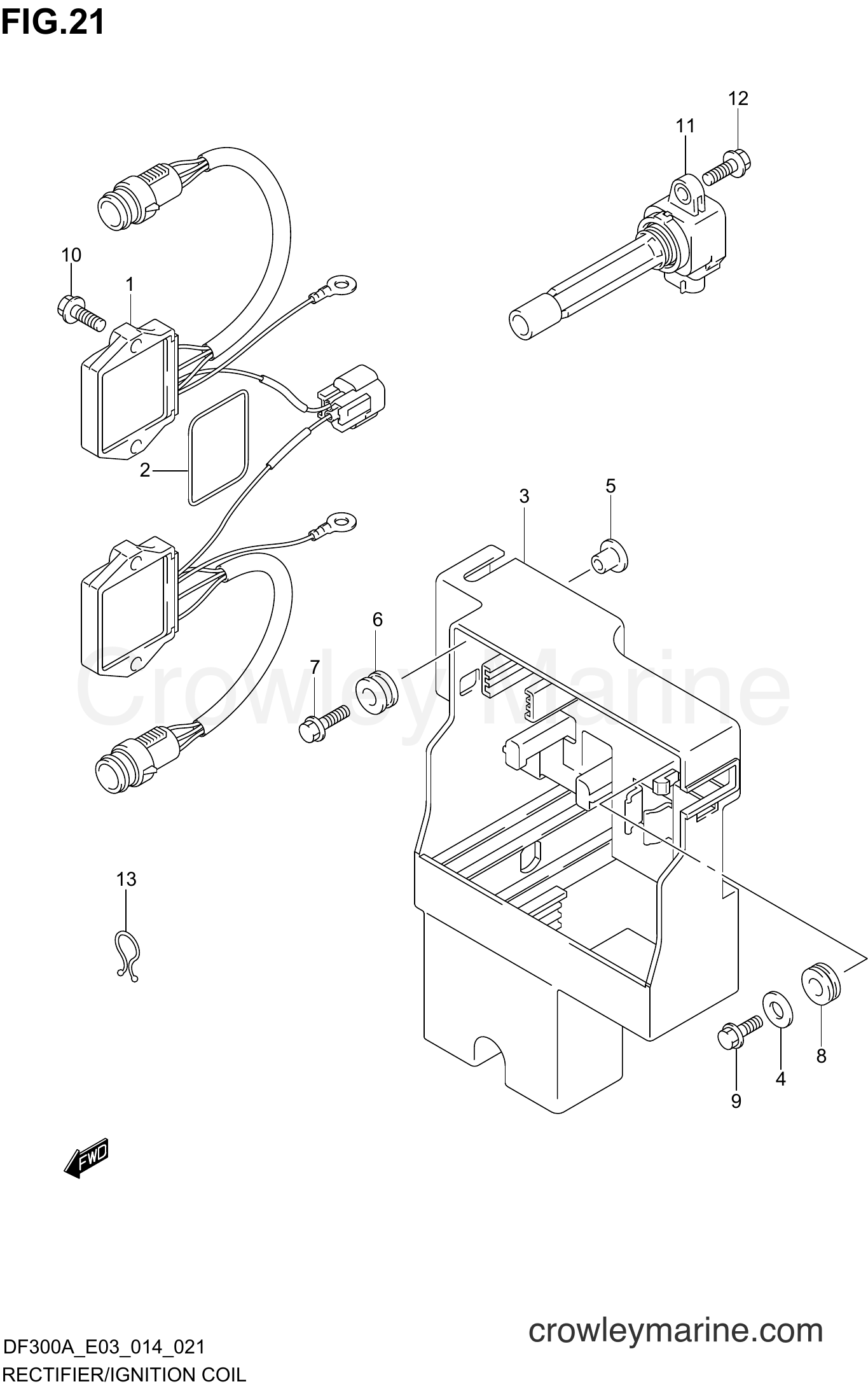 Suzuki Marine DF300AP 410001~ - RECTIFIER/IGNITION COIL