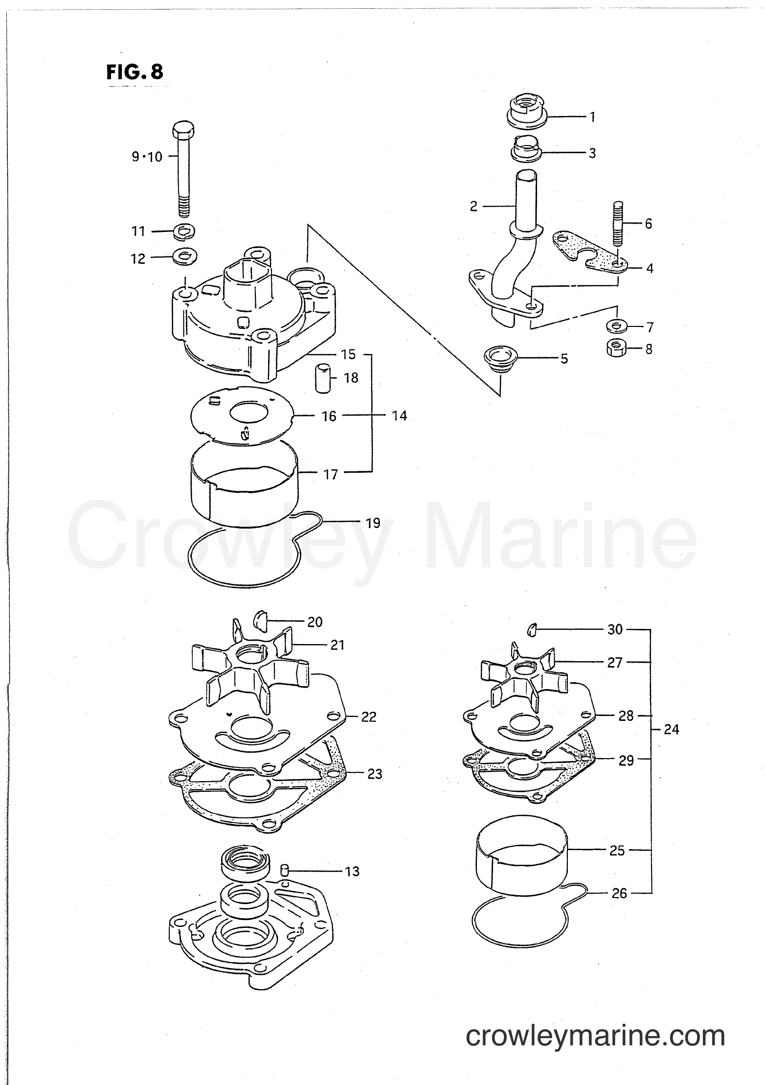 Suzuki Marine PU140 - WATER PUMP