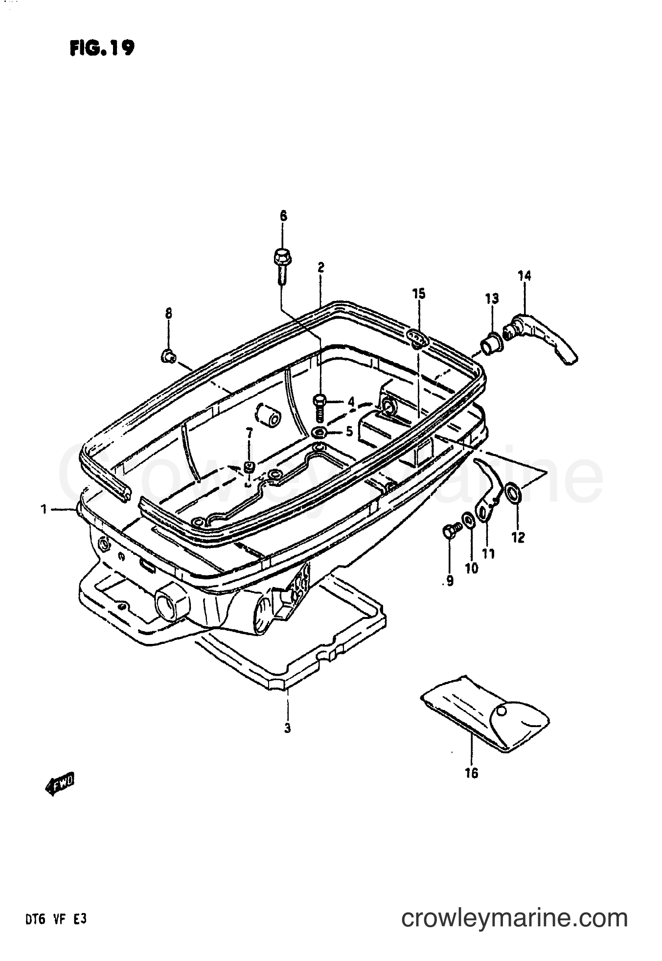 Suzuki Marine DT6 - LOWER COVER